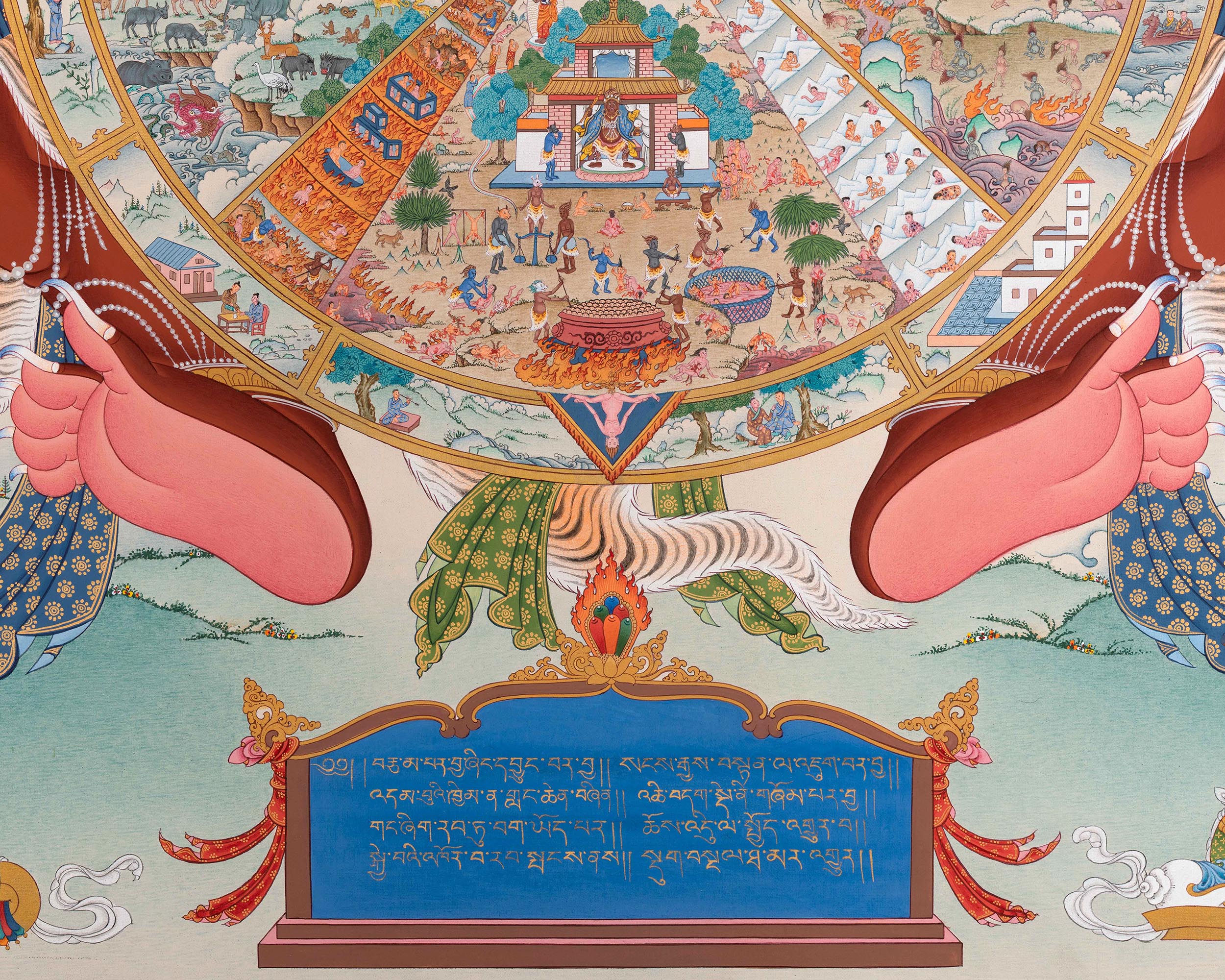 Wheel of Life Thangka Prints | Tibetan Buddhist Mandala Painting