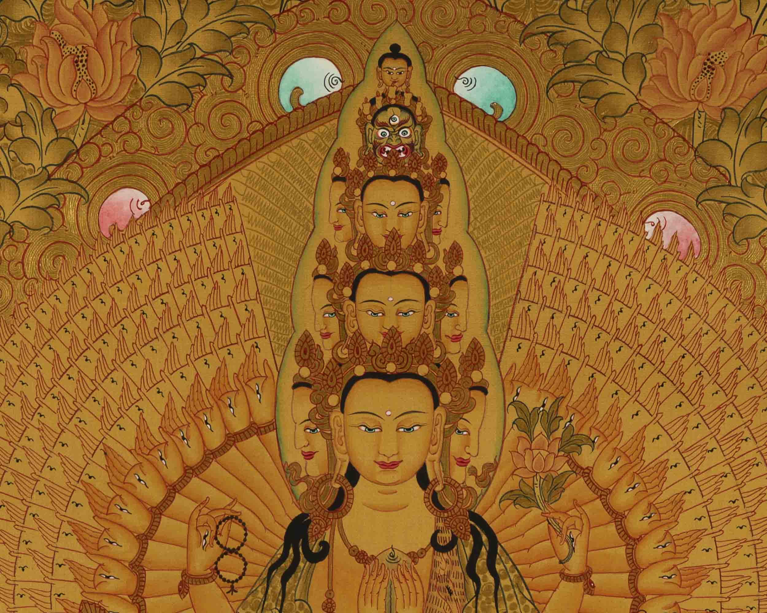 1000 Armed Avalokiteshvara Thangka | Wall Hanging Decoration