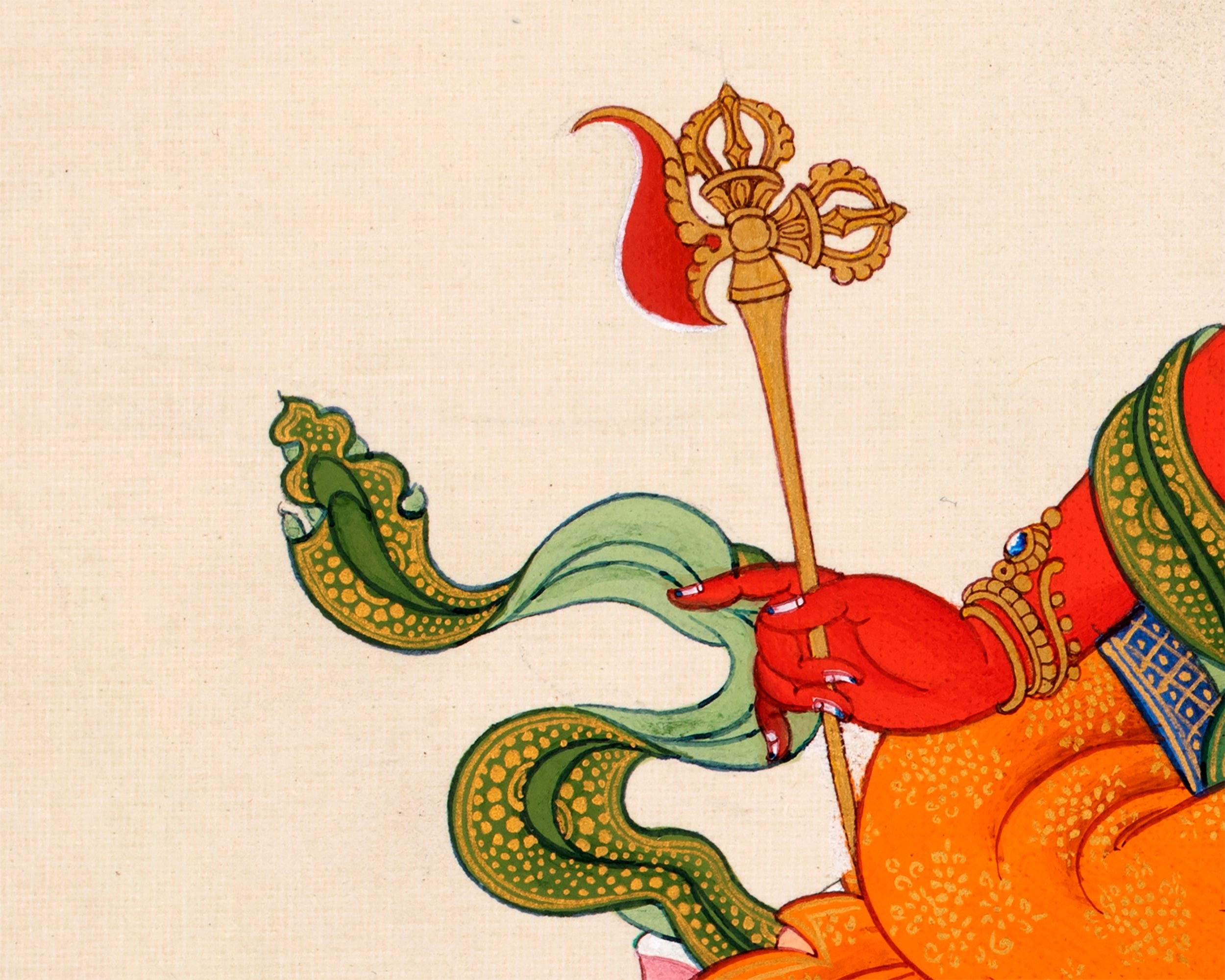 Red Tara Thangka | Tibetan Bodhisattva painting