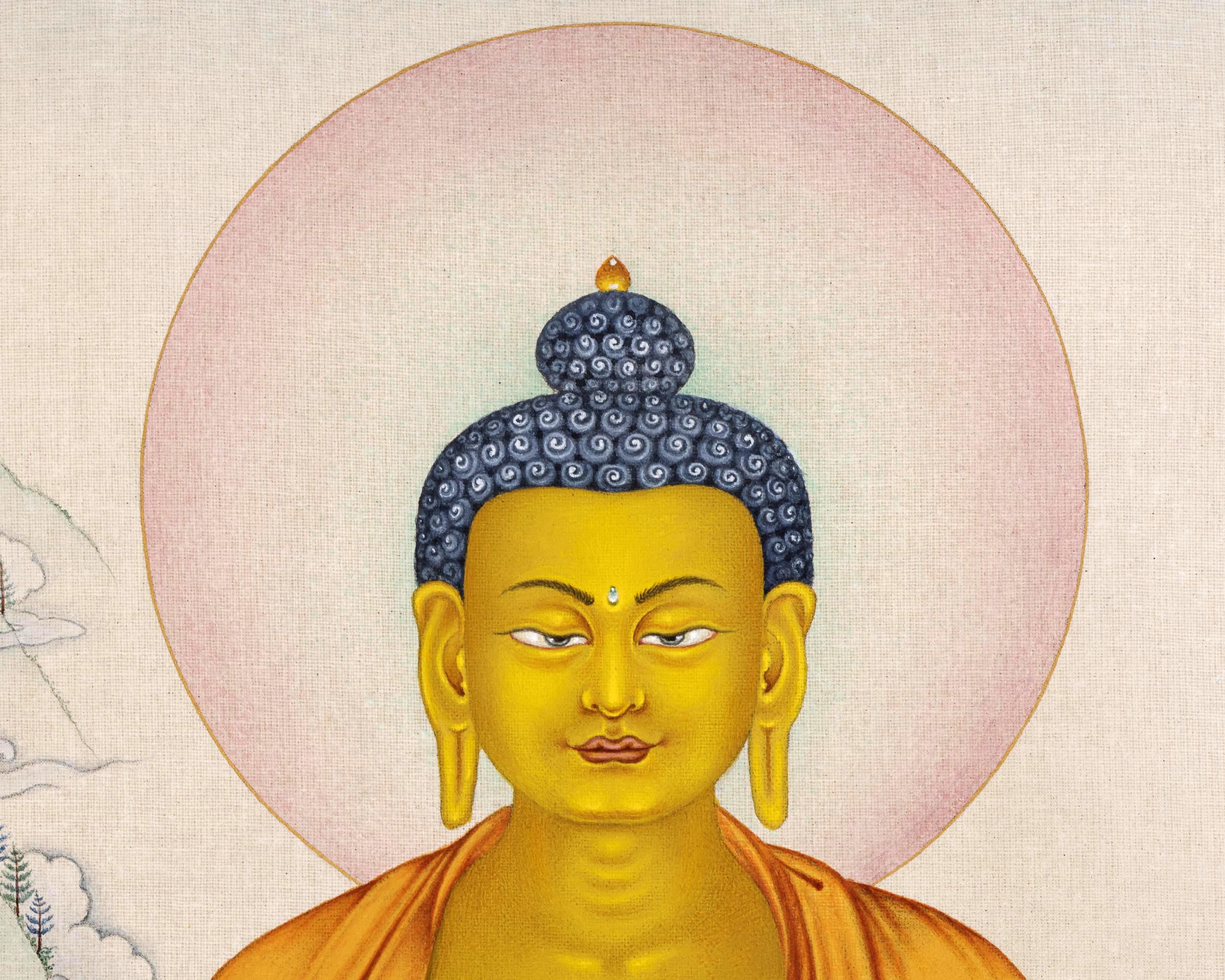 Shakyamuni Thangka | Traditional Buddha Painting