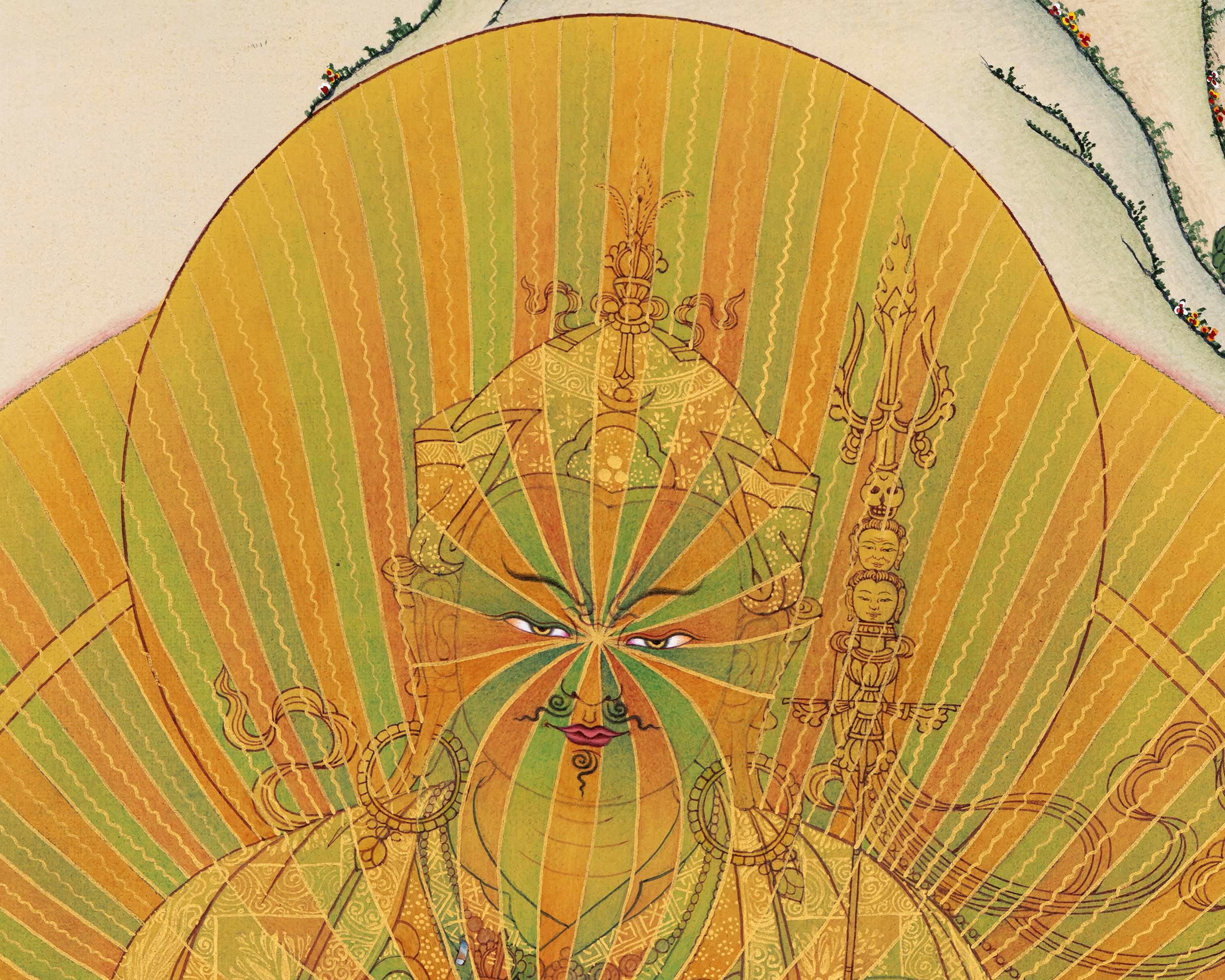 Guru Rinpoche (Padmasambhava) | Guru Rainbow Body | Tibetan Buddhist Thangka