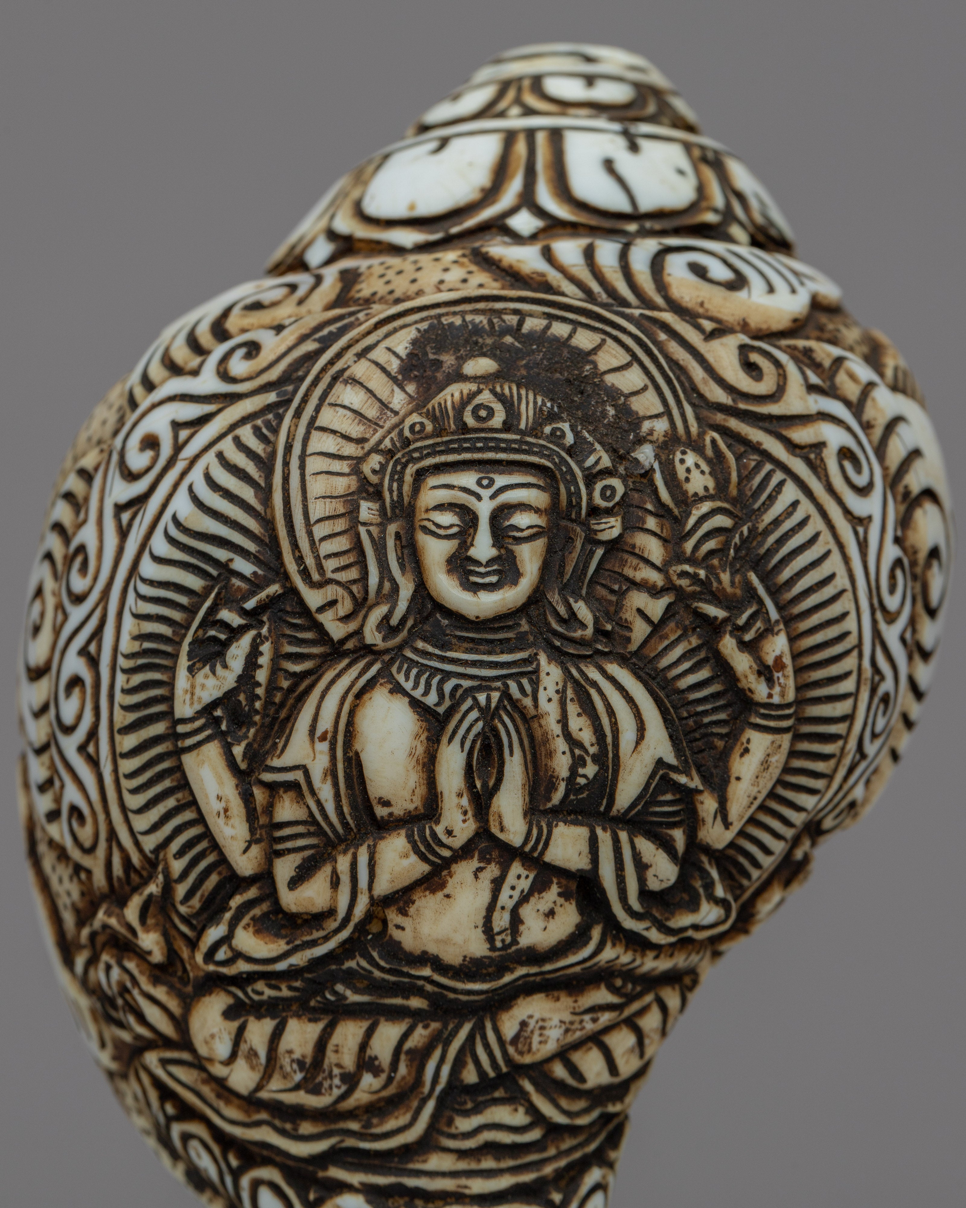 Chenresig Conch Shell | Invoke Divine Mercy and Healing