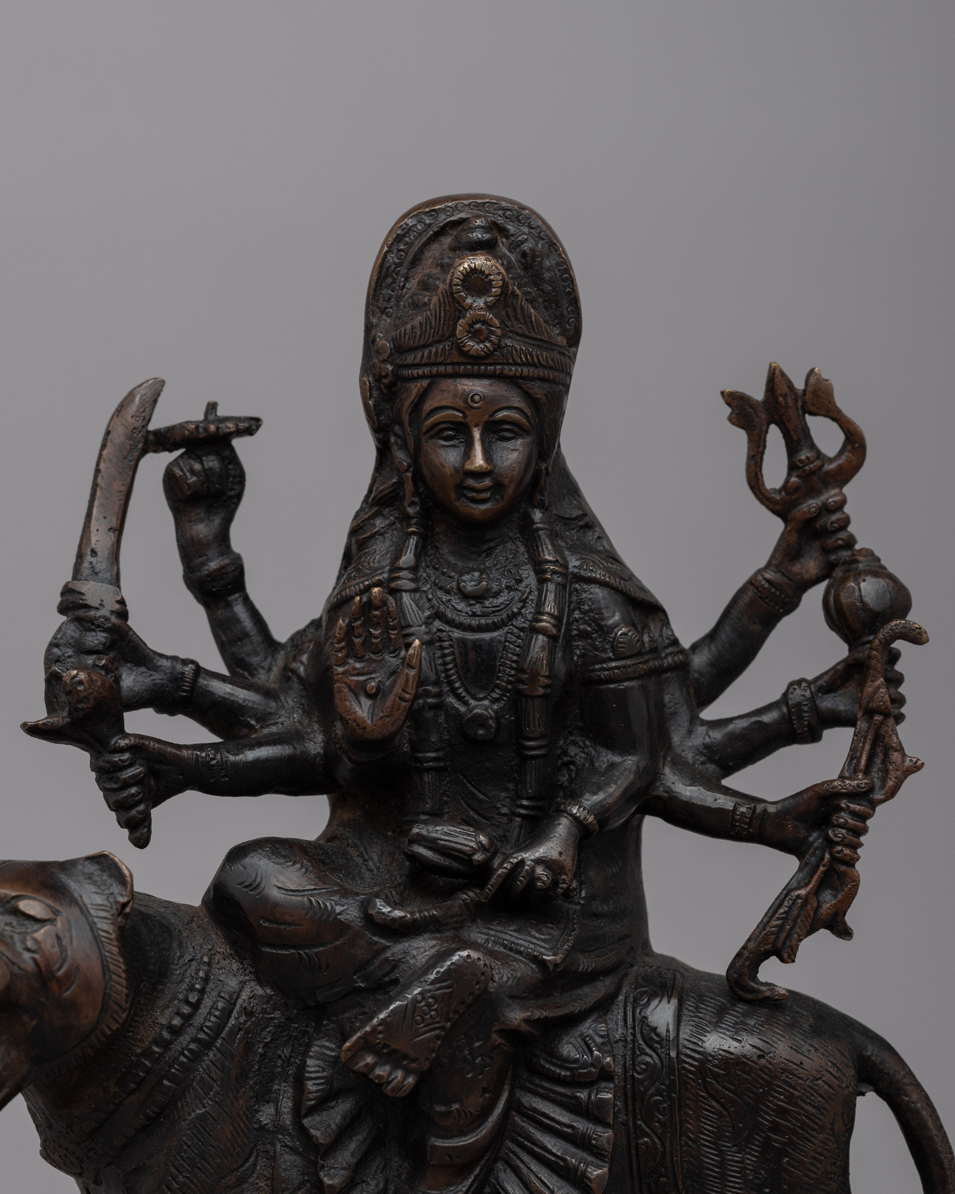 Brass Maa Durga Statue | Elevate Your Spiritual Space with Brass Statue