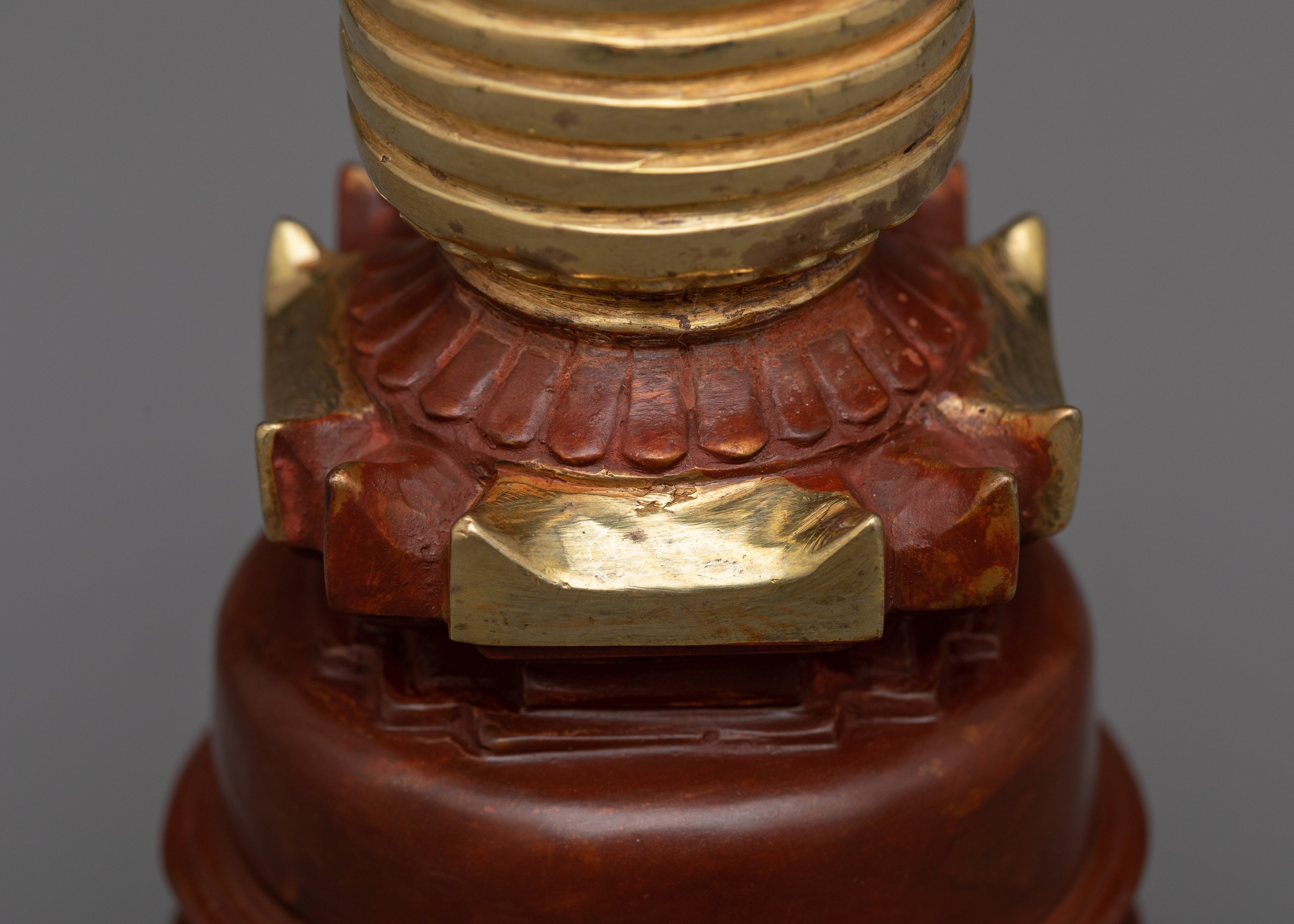 Hand-Carved Kadam Stupa | Elegant Symbol of Buddhist Wisdom