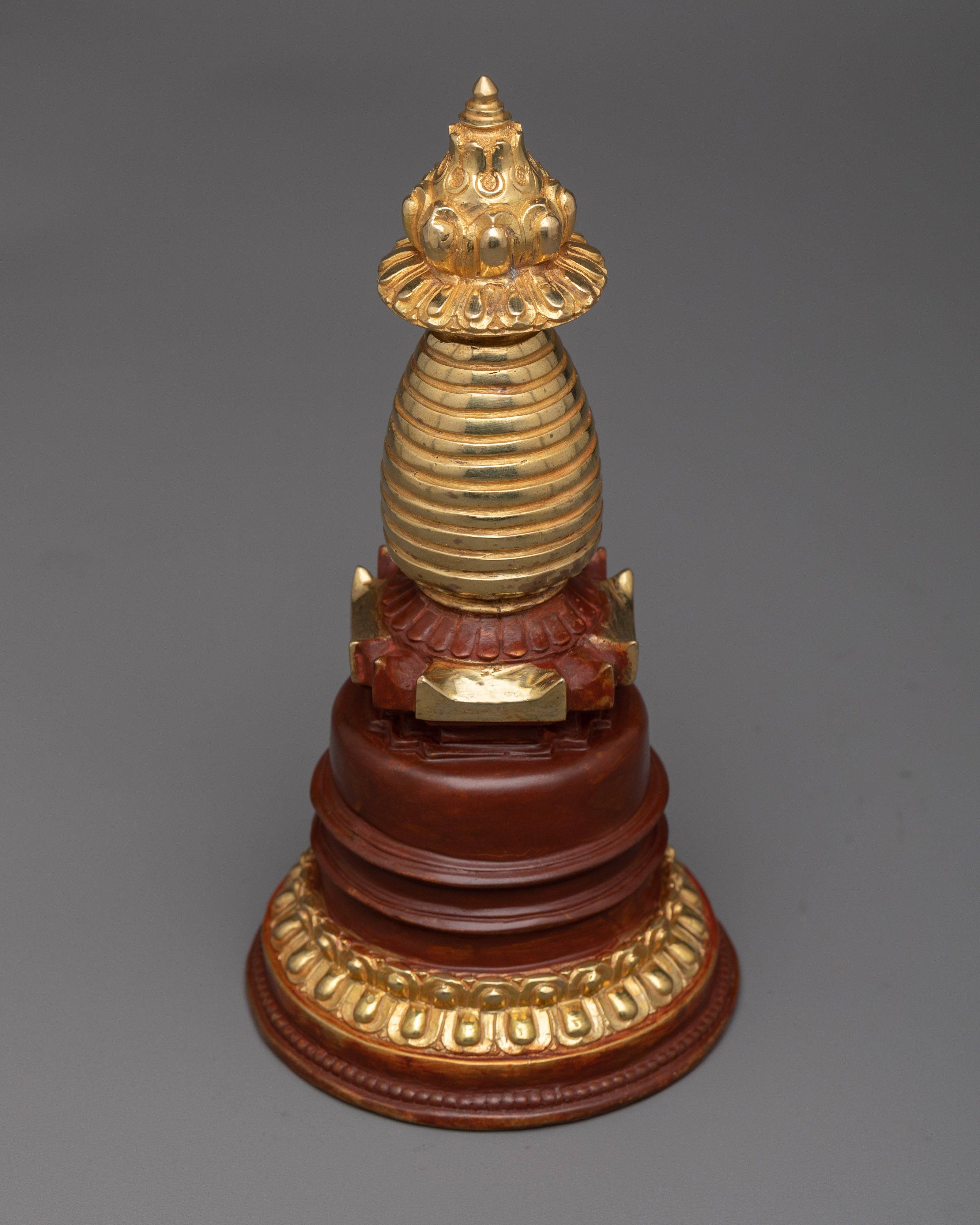 Hand-Carved Kadam Stupa | Elegant Symbol of Buddhist Wisdom