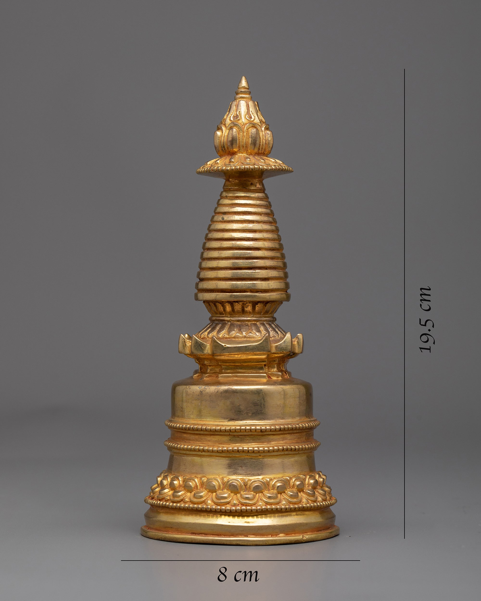 Handmade Stupa Statue | Artisanal Spiritual Decor for Reflection and Peace