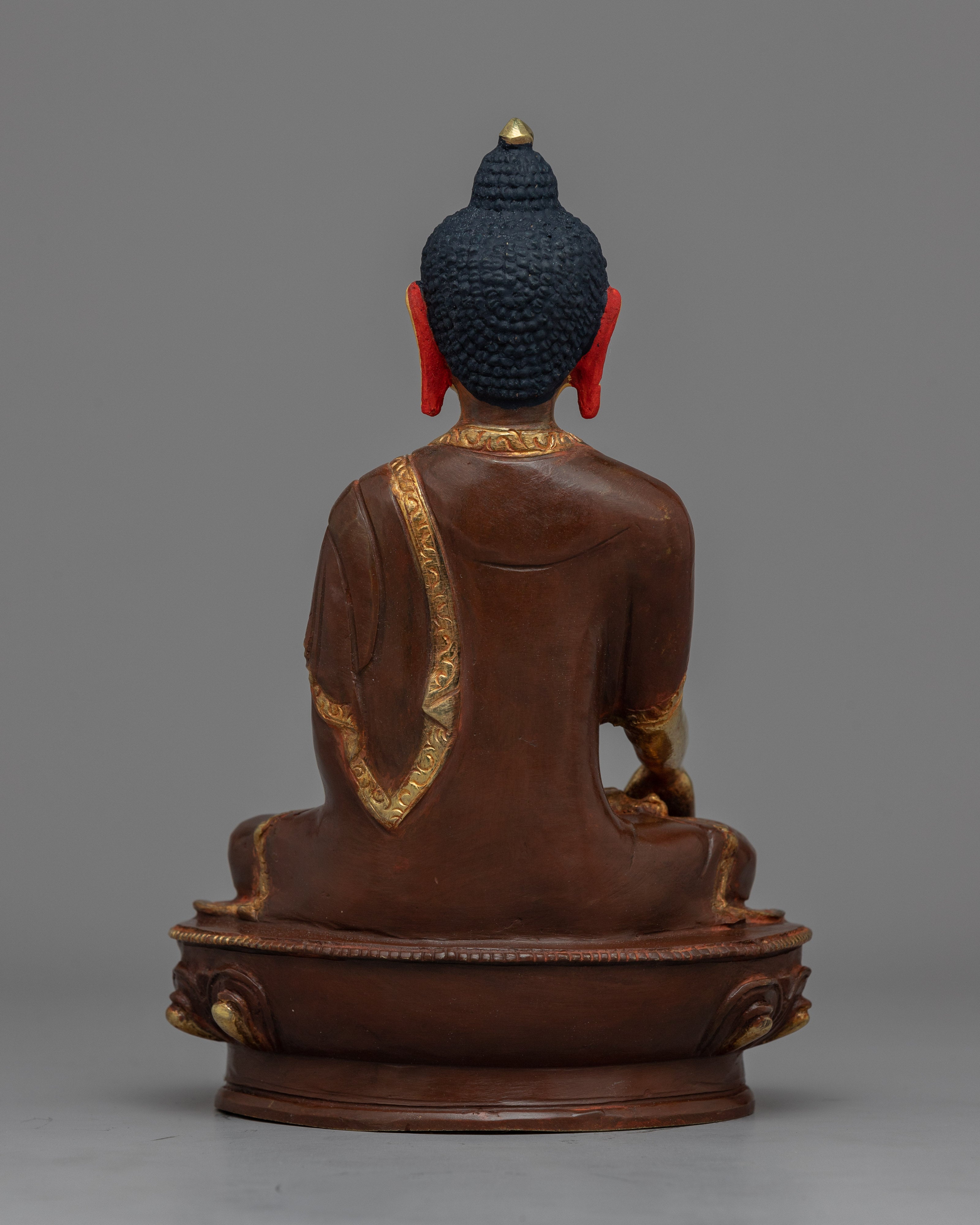 High Quality Shakyamuni Buddha Statue | Detailed 20cm Gold-Embellished Meditation Sculpture