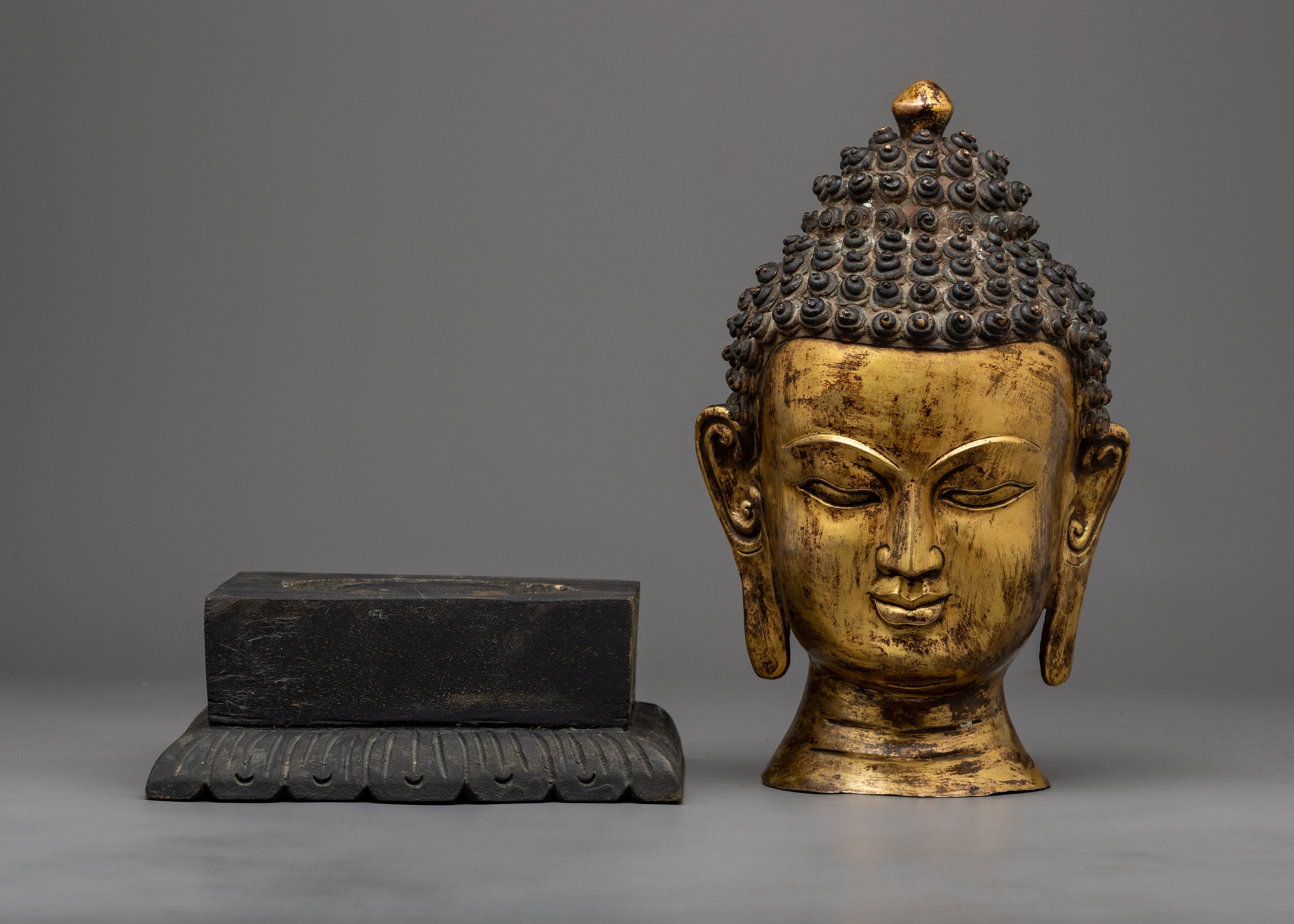 Big Buddha Head Statue | Traditional Handmade Spiritual Artwork