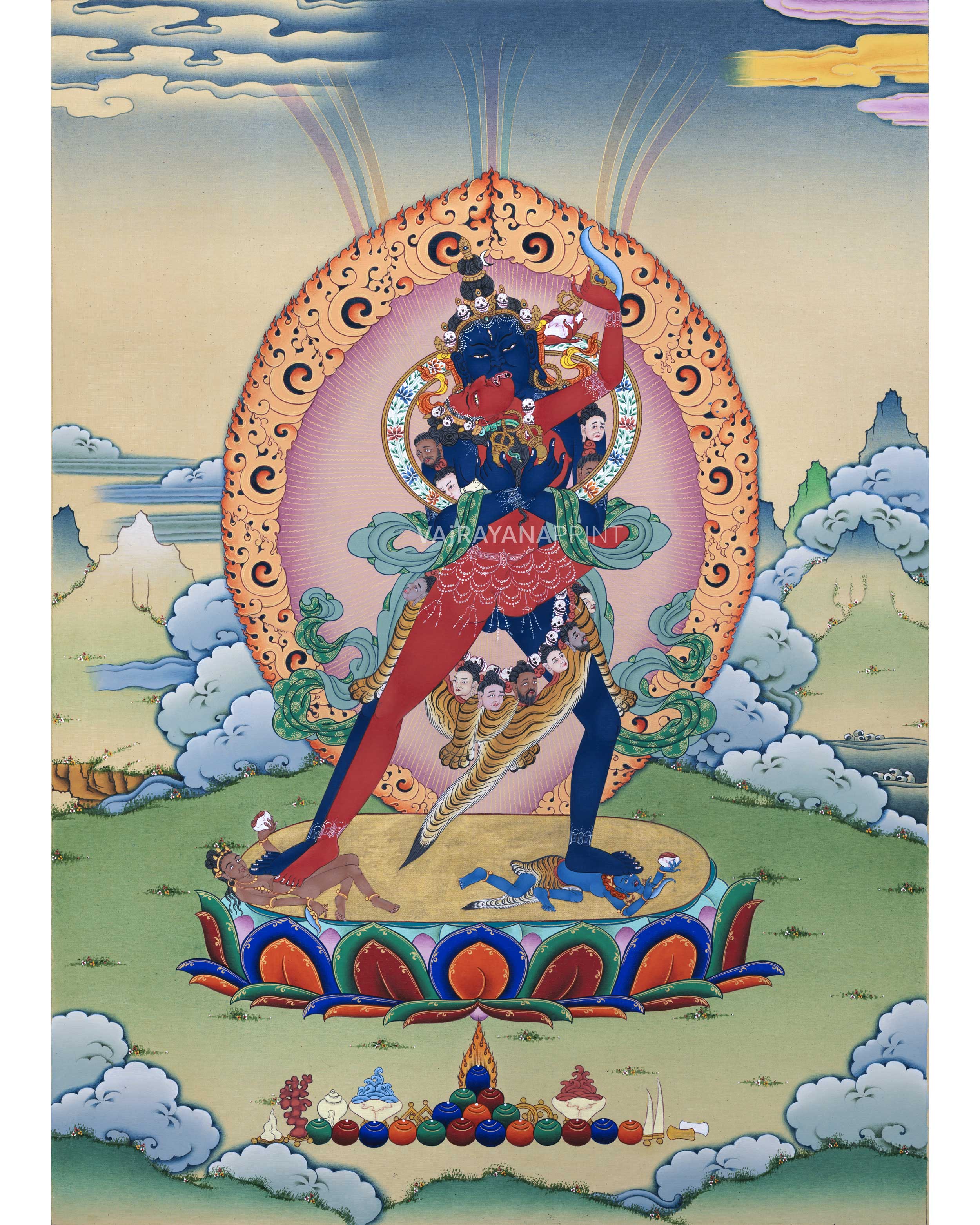 Tibetan Heruka Chakrasamvara Thangka Print