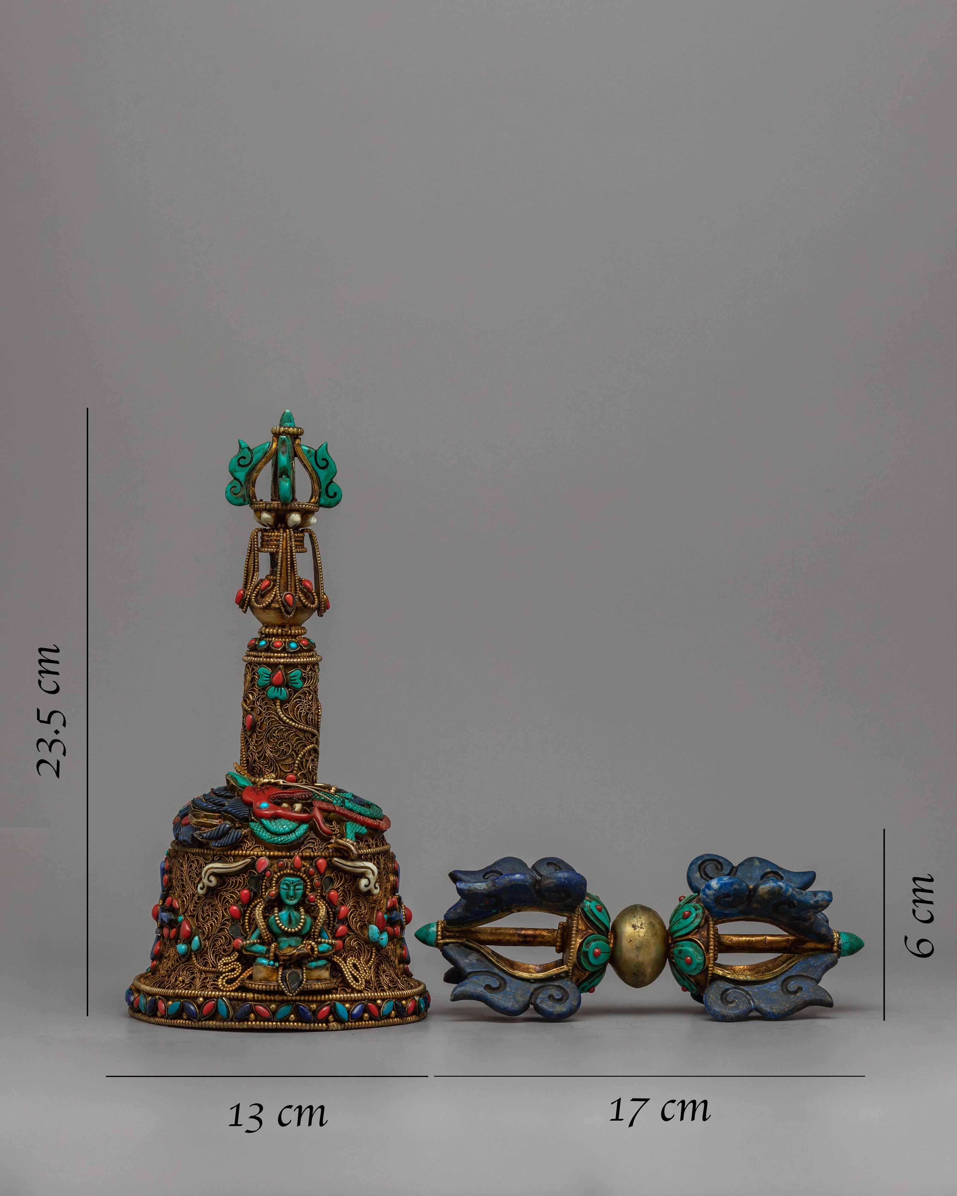Gemstones Vajra and Bell | Elevate Your Meditation & Rituals