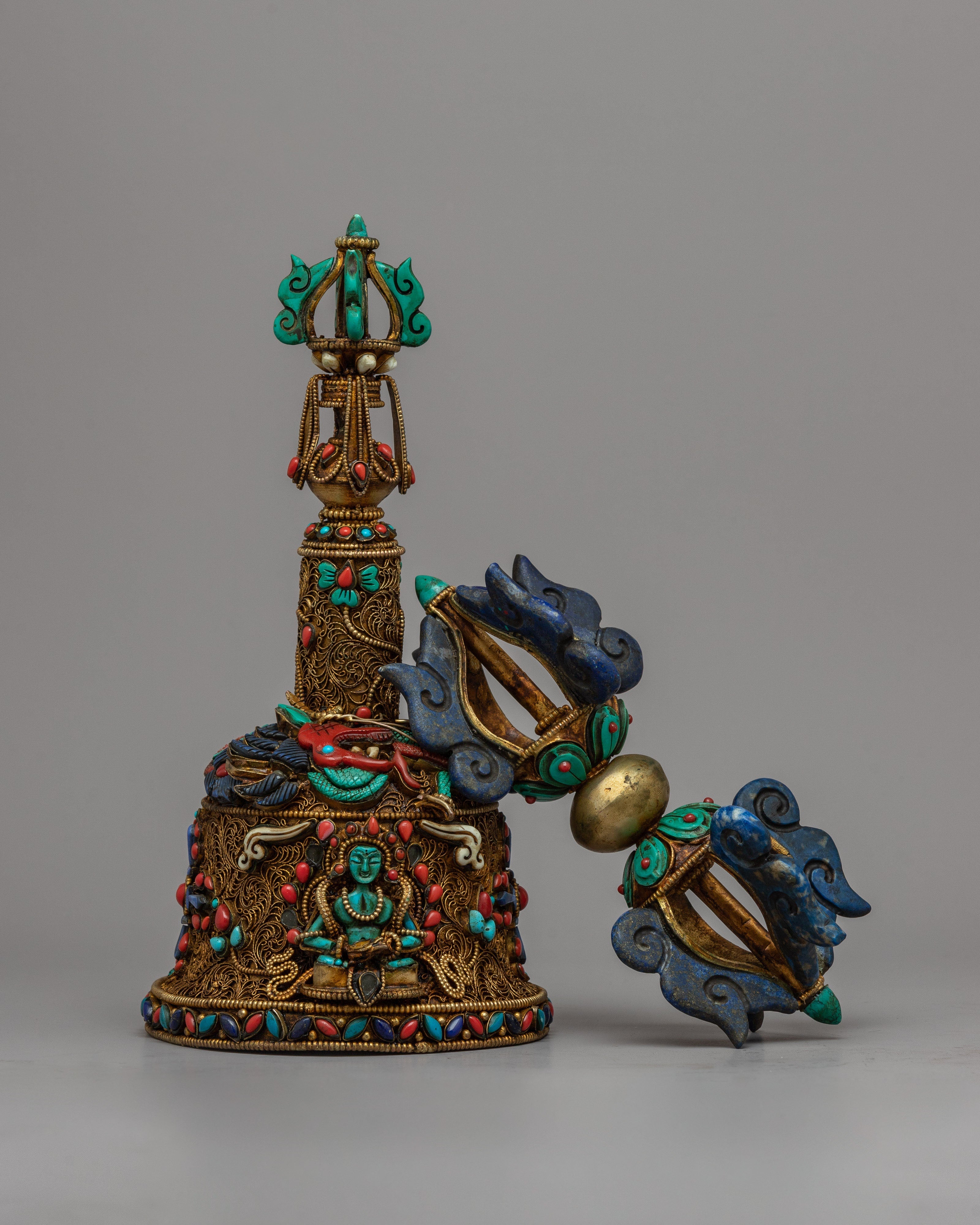 Gemstones Vajra and Bell | Elevate Your Meditation & Rituals