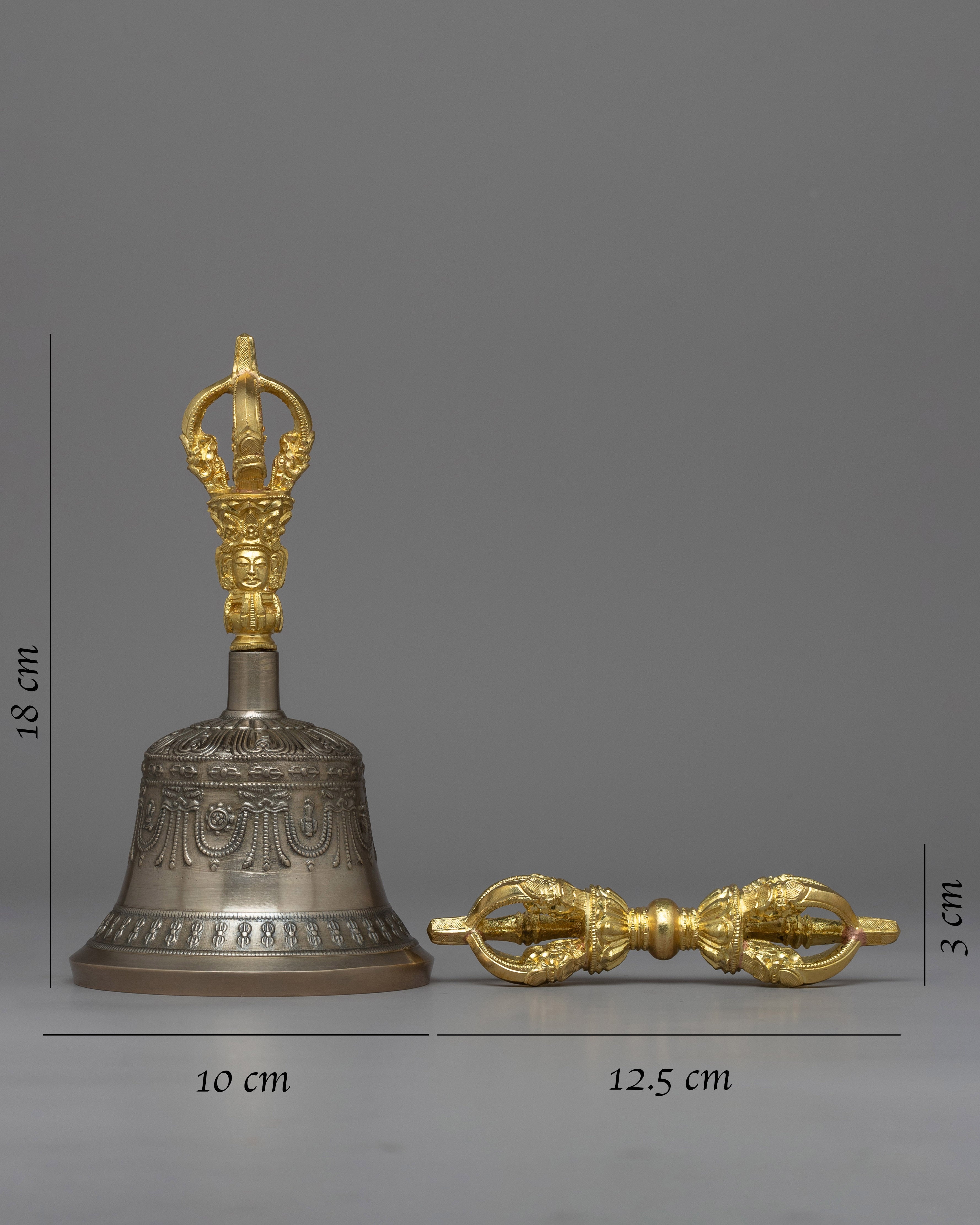 Buddhist Vajra and Bell Set | Traditional Tibetan Meditation Tools