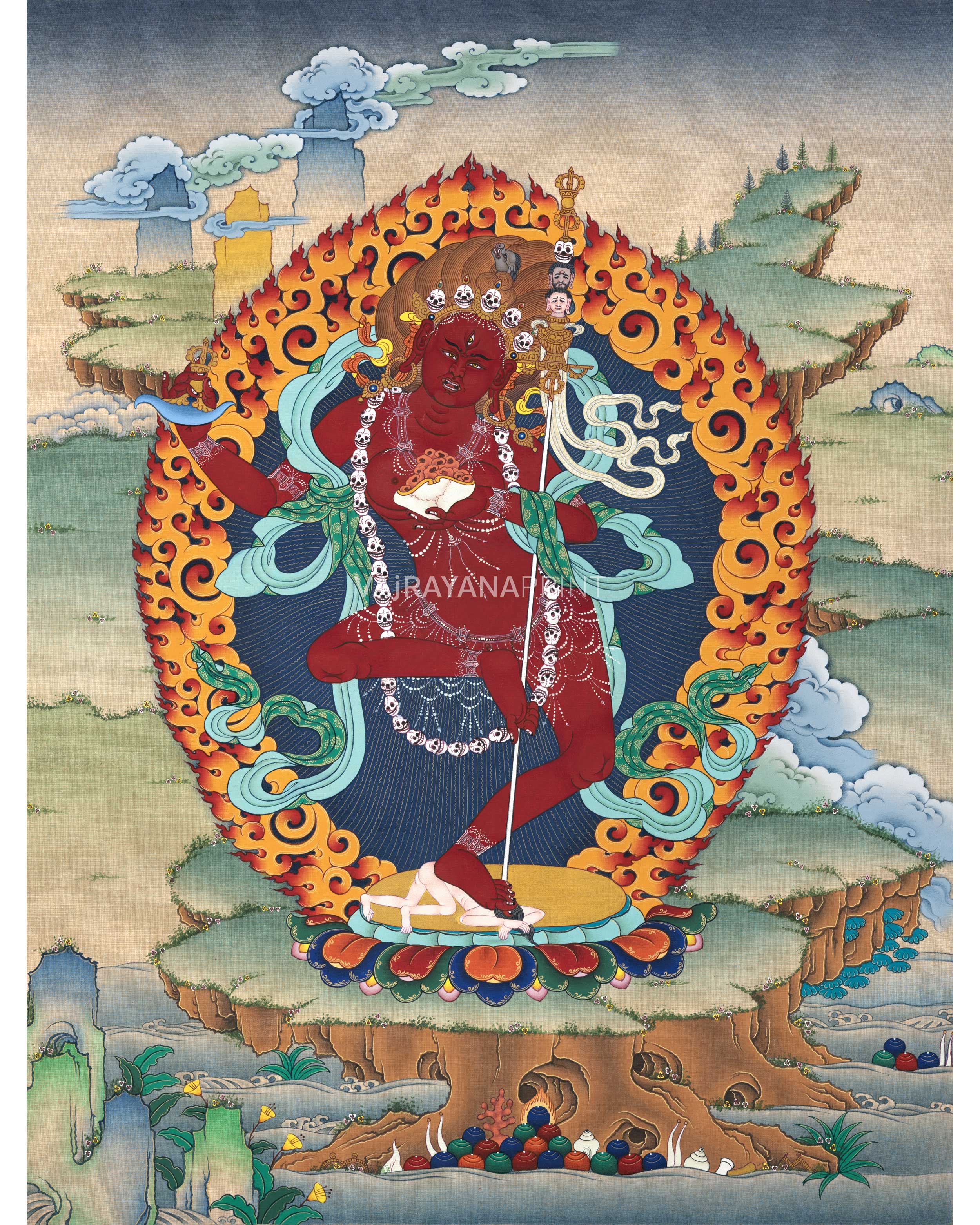 Dorje Phagmo Thangka Print For Home Decor