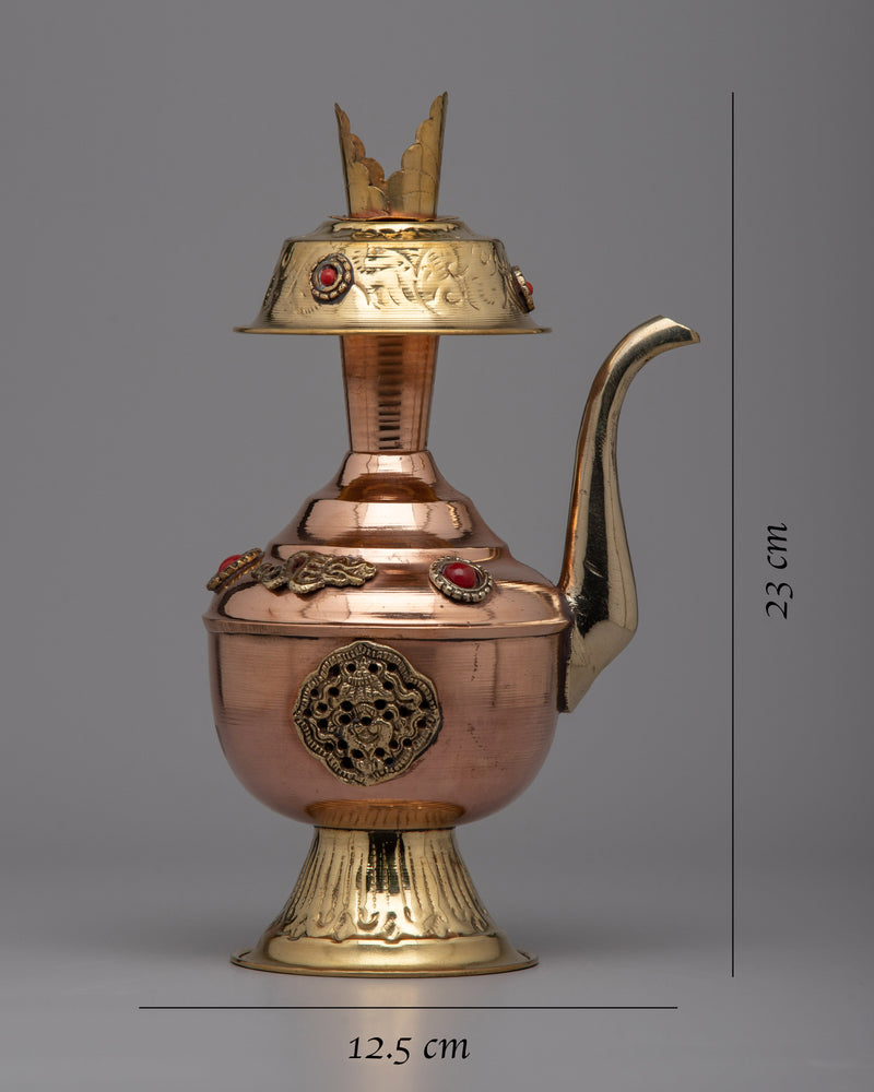 Sacred Bhumpa Brass Vase | Elegant Buddhist Altar Decor