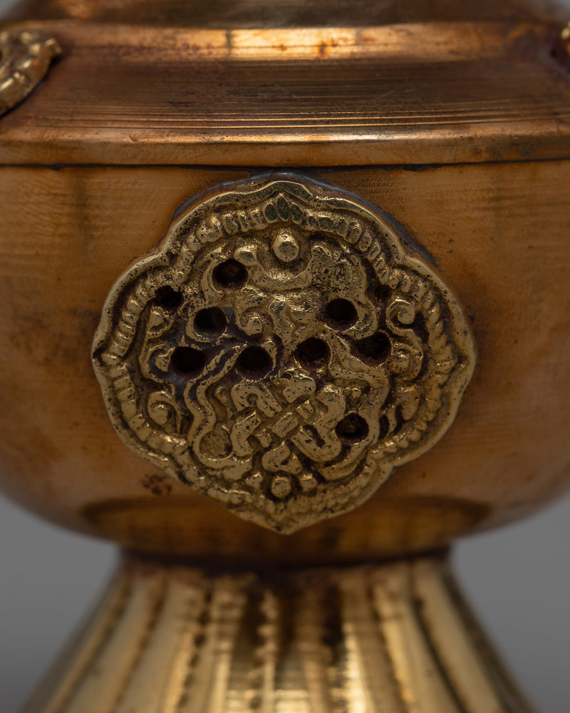 Bhumpa Brass Decorative Vase |  Tibetan Home Decor and Water Offering