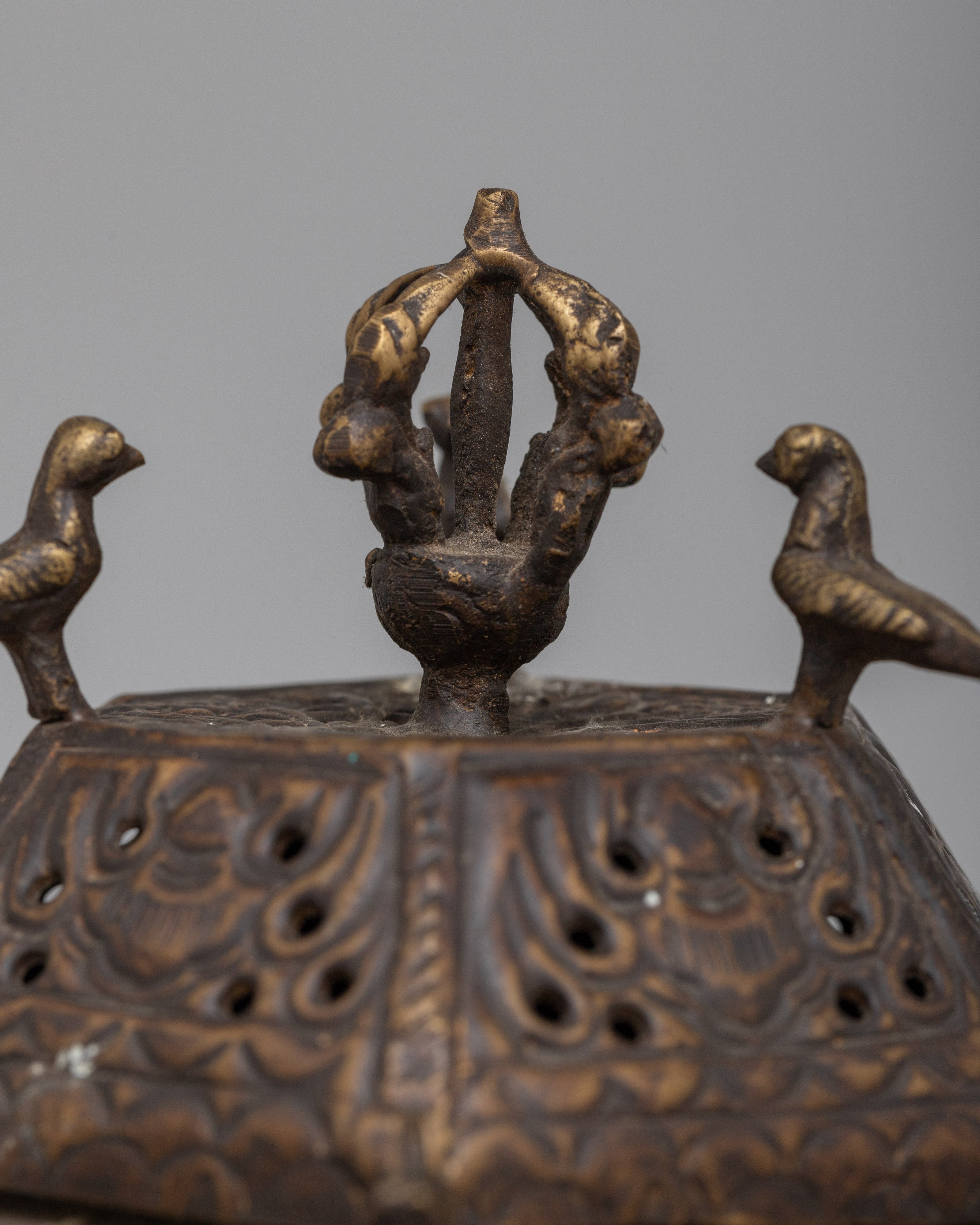 Small Brass Incense Burner | Authentic Design for Aromatic Experience