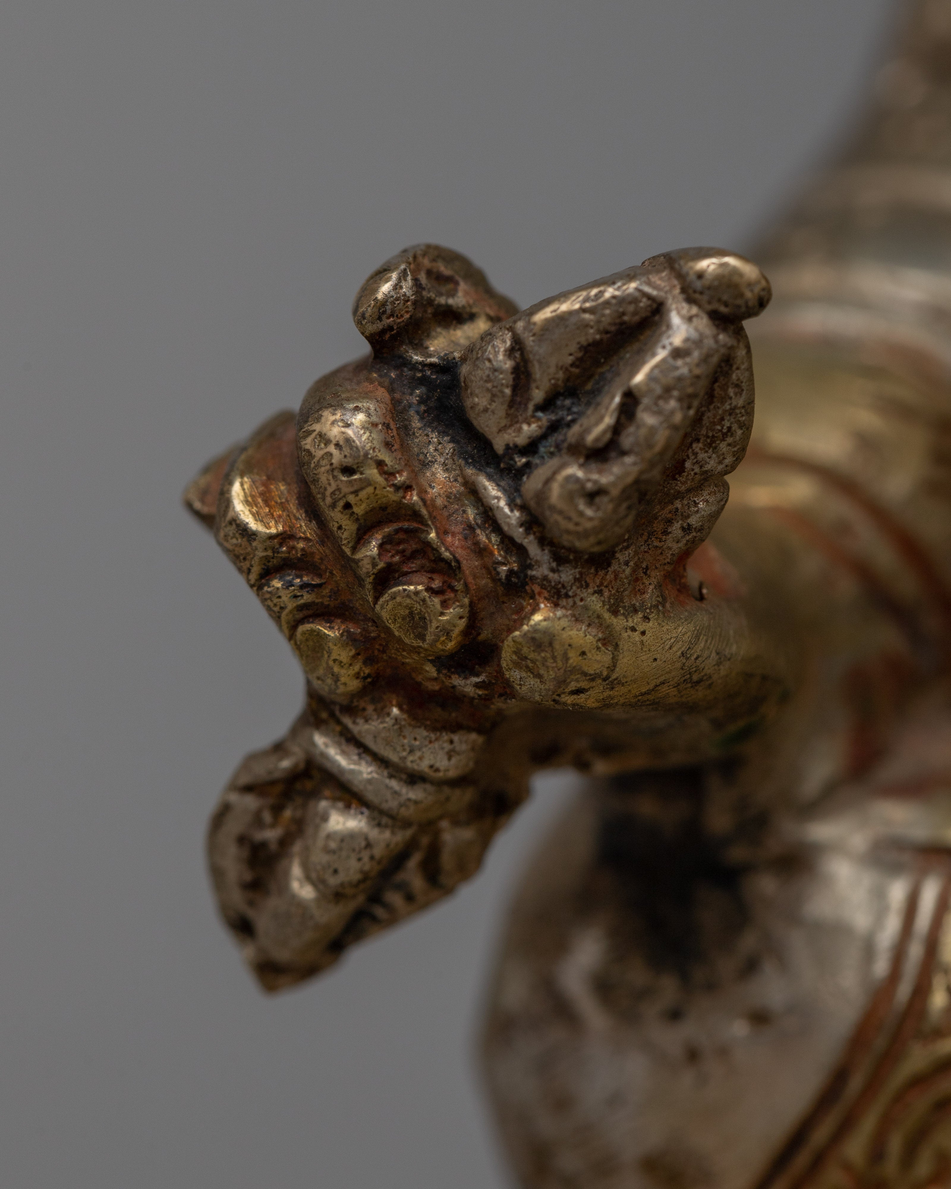 Brass Guru Rinpoche Statue | Luxuriously Enhanced with 24k Gold Gilding