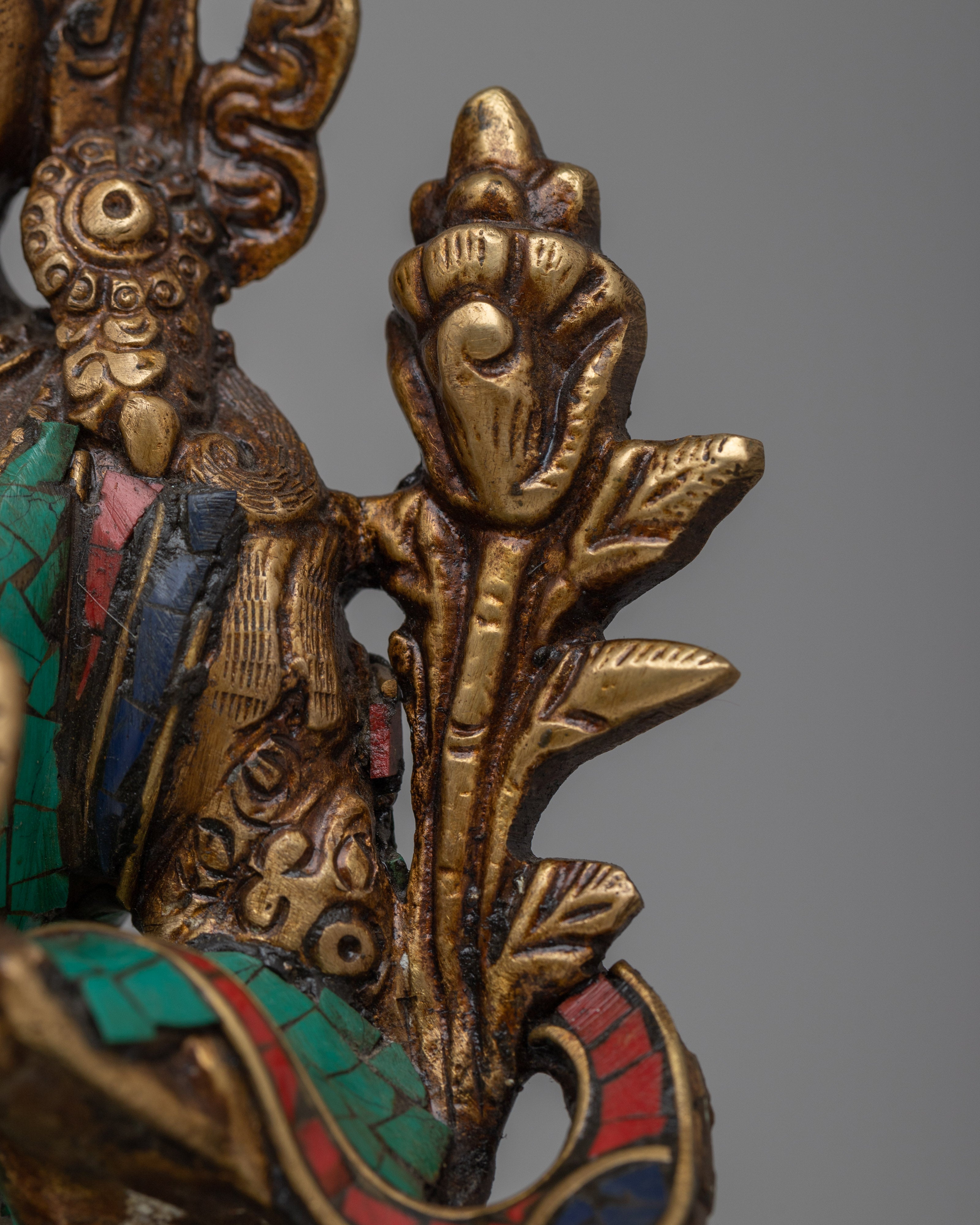 Green Brass Tara Statue | Embodying Feminine Strength and Wisdom