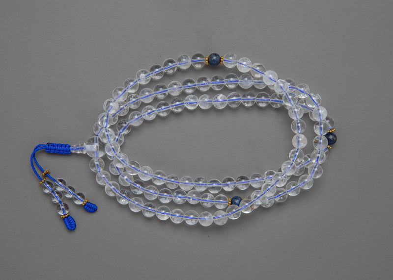 Himalayan Crystal Mala Beads | Luck and Prosperity Meditation Beads