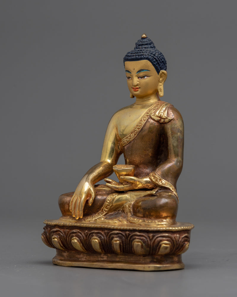 Gold Shakyamuni Buddha Statue | Meditation Buddhist Statue