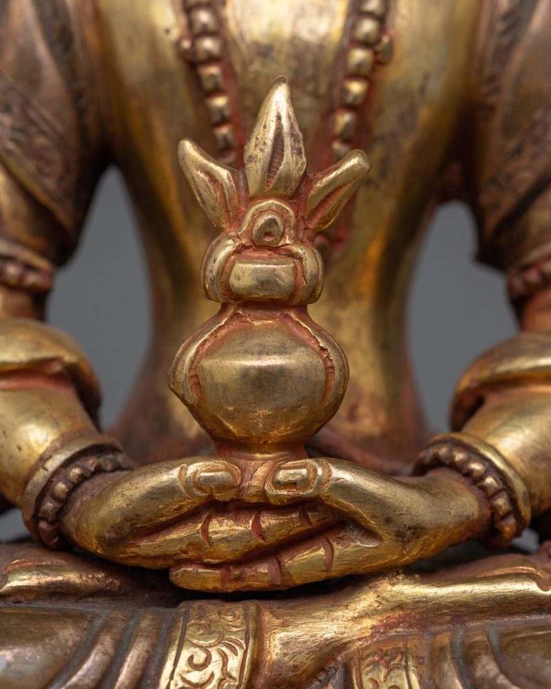 Amitayus Buddha Copper Statue | Handmade Statue for Meditation Practice