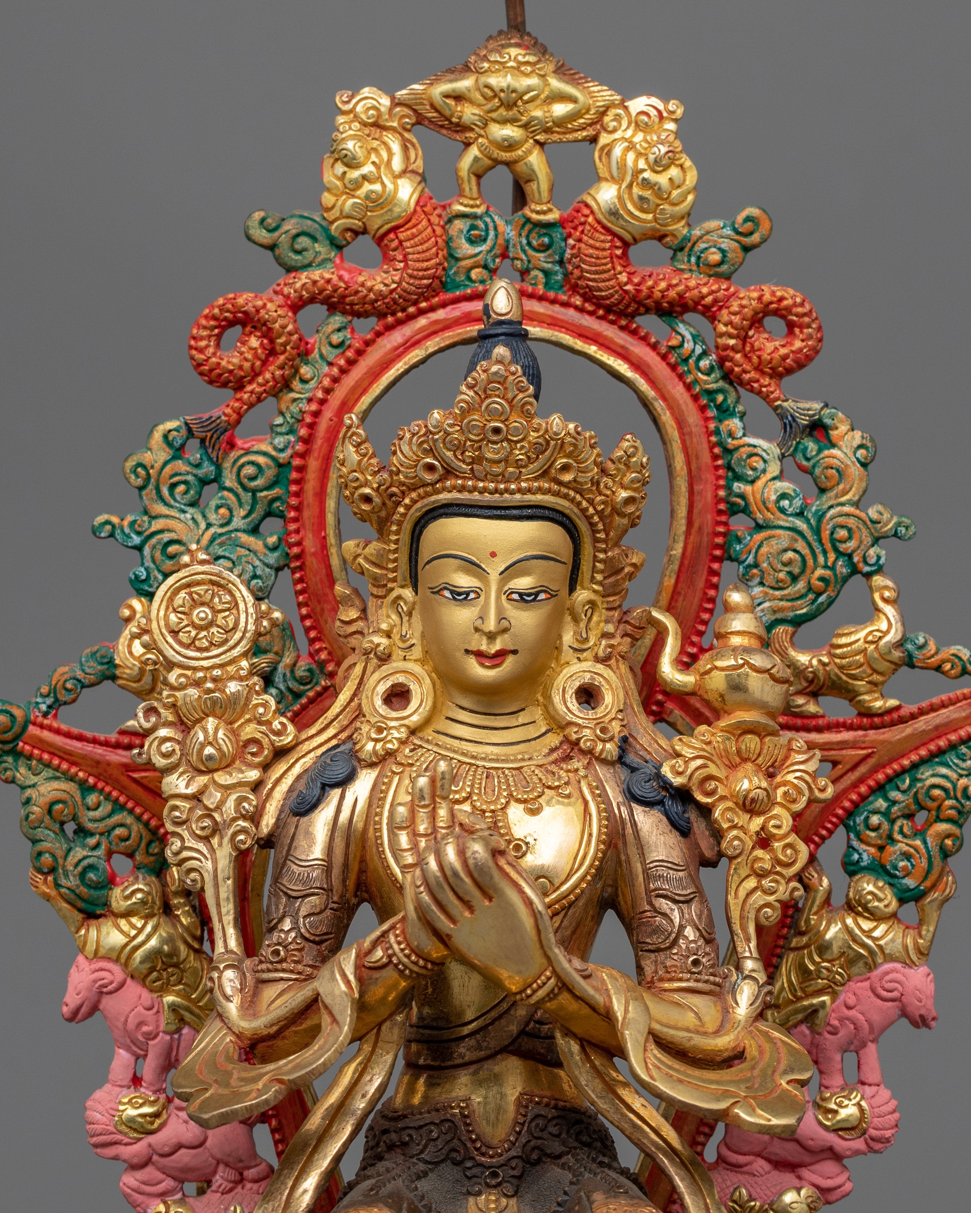 Copper Maitreya Buddha Statue | Traditional Buddhist Icon of the Future