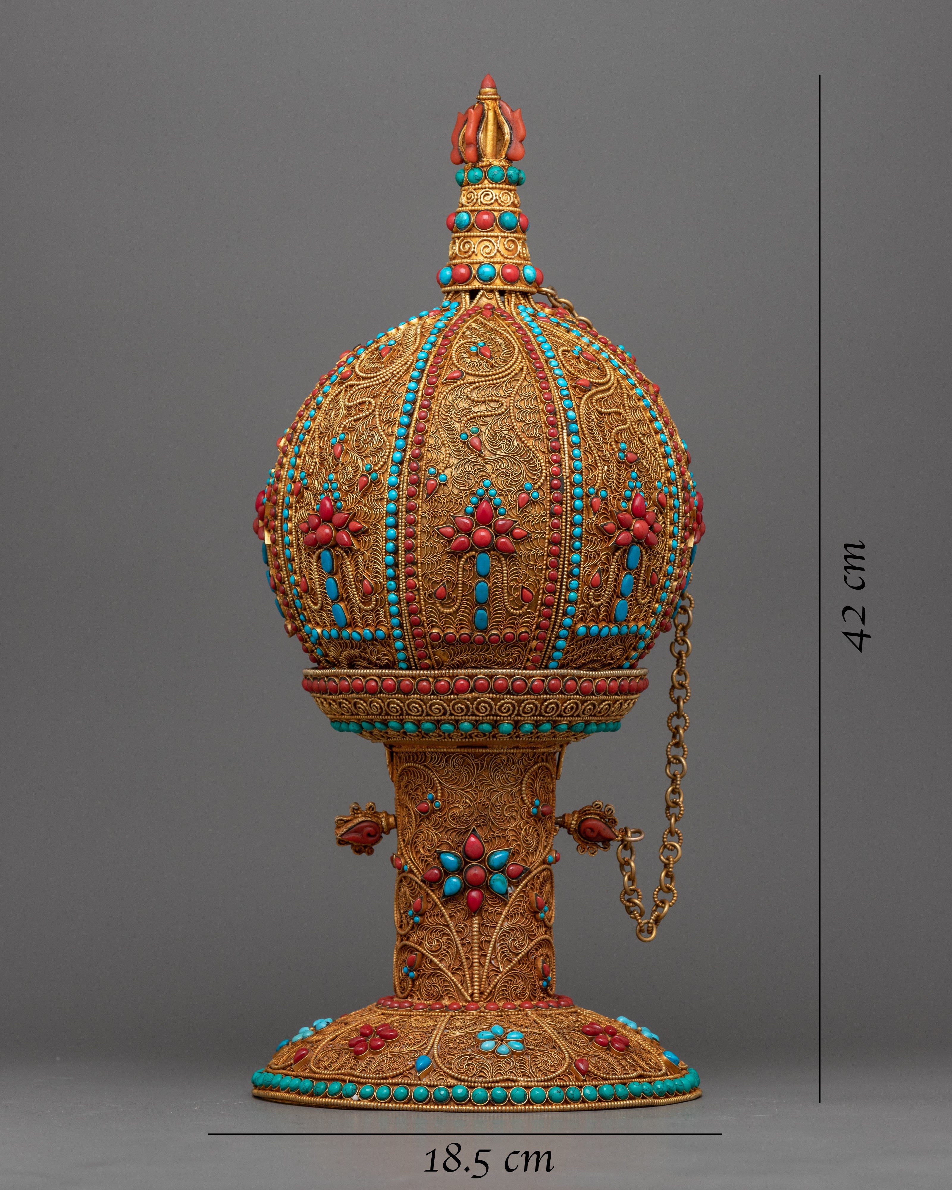 Deity Copper Chakrasamvara Lotus Mandala Flower | Spiritual Home Decor for Meditation Space