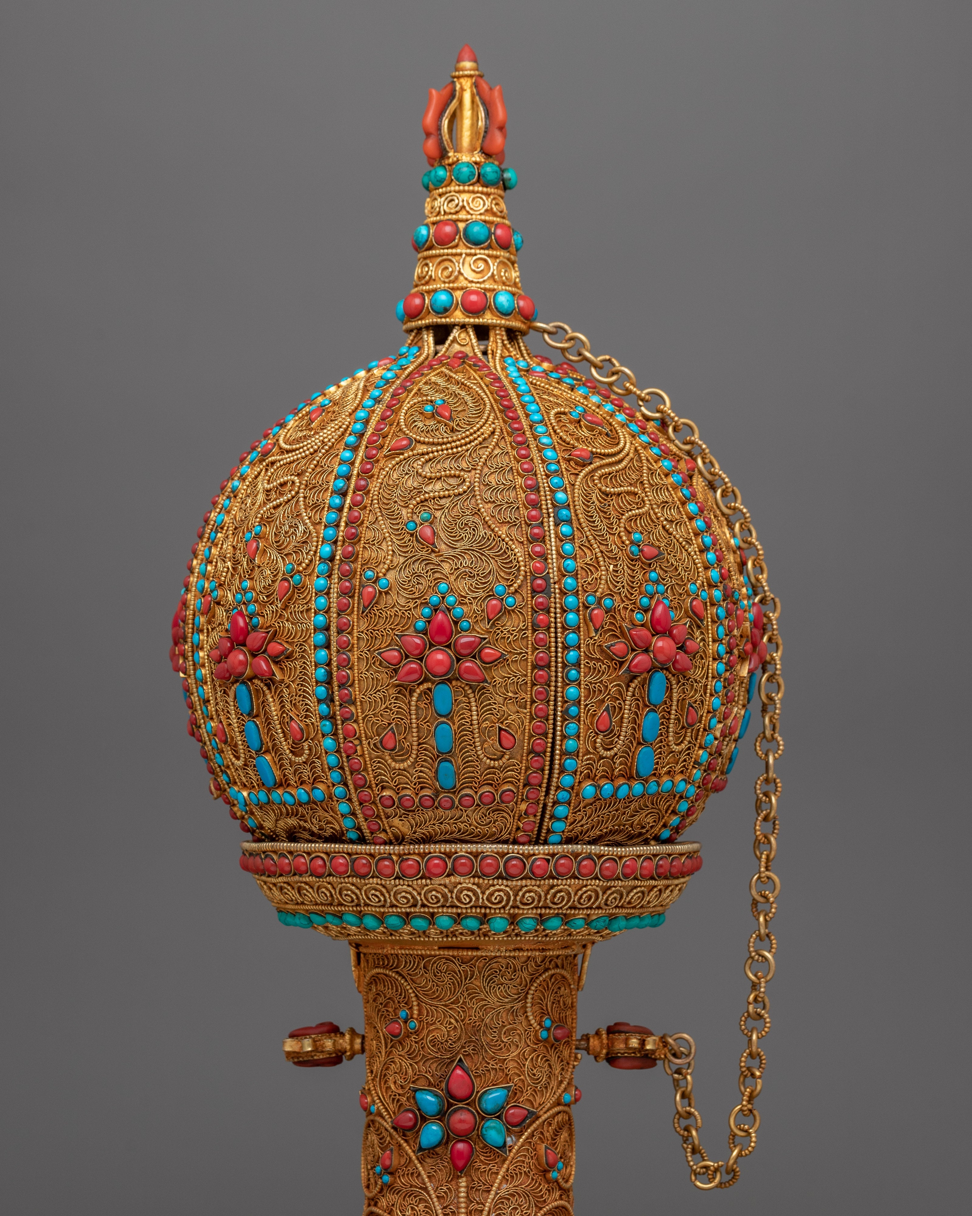 Deity Copper Chakrasamvara Lotus Mandala Flower | Spiritual Home Decor for Meditation Space