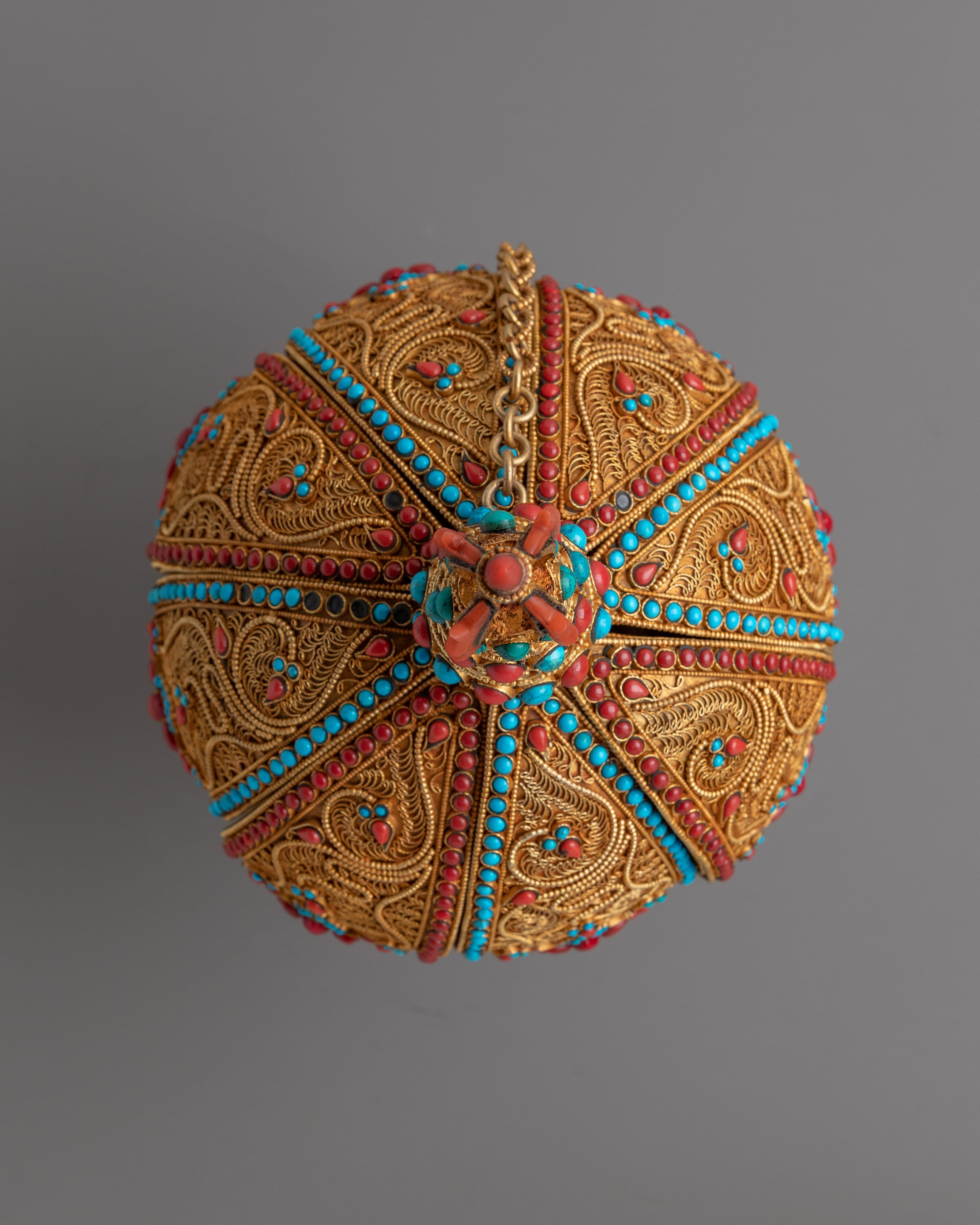 Deity Copper Chakrasamvara Lotus Mandala Flower | Spiritual Home Decor for Meditation Space