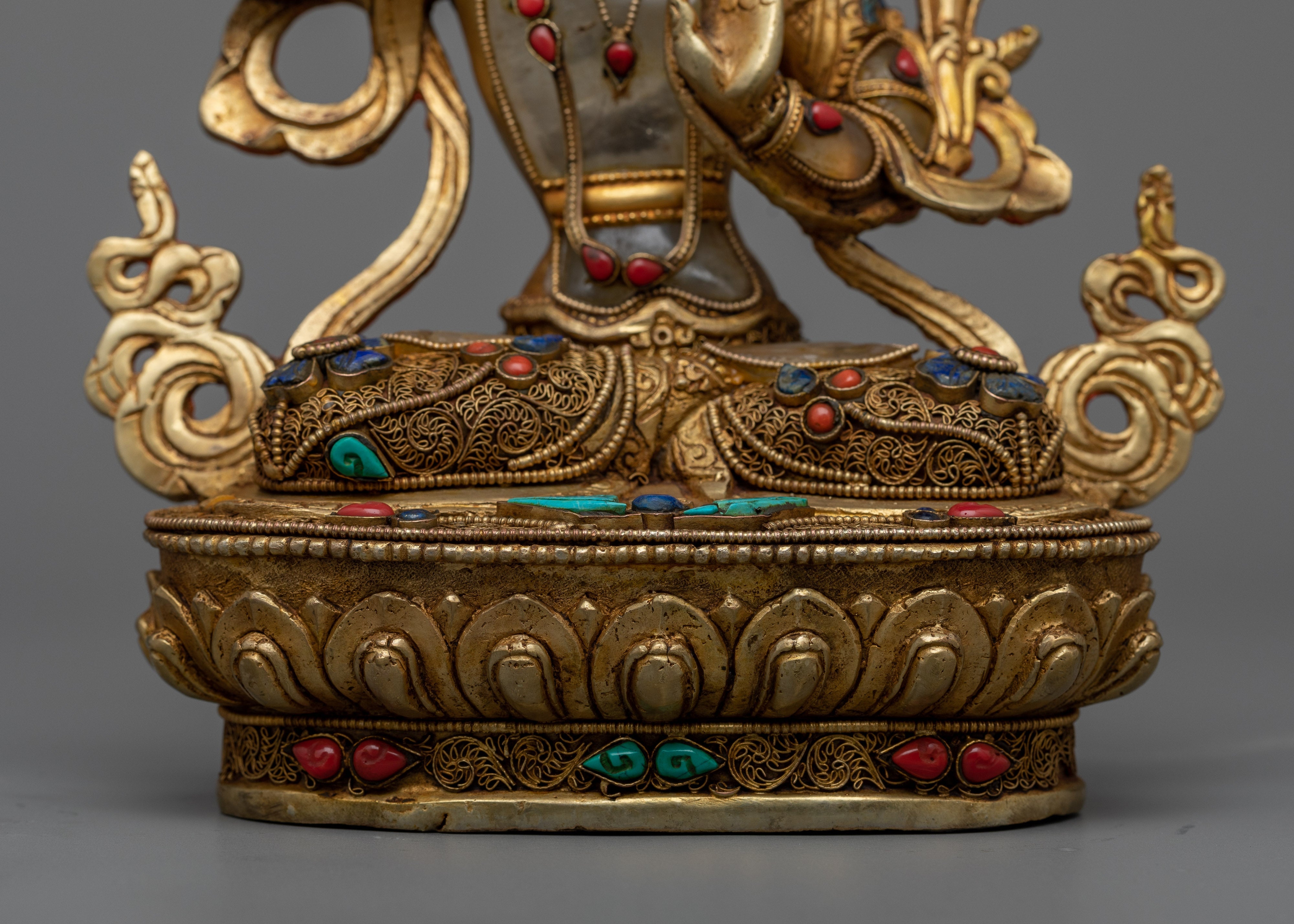 Crystal Manjushri Sadhana Statue | Masterpiece of Buddhist Art for Devotion