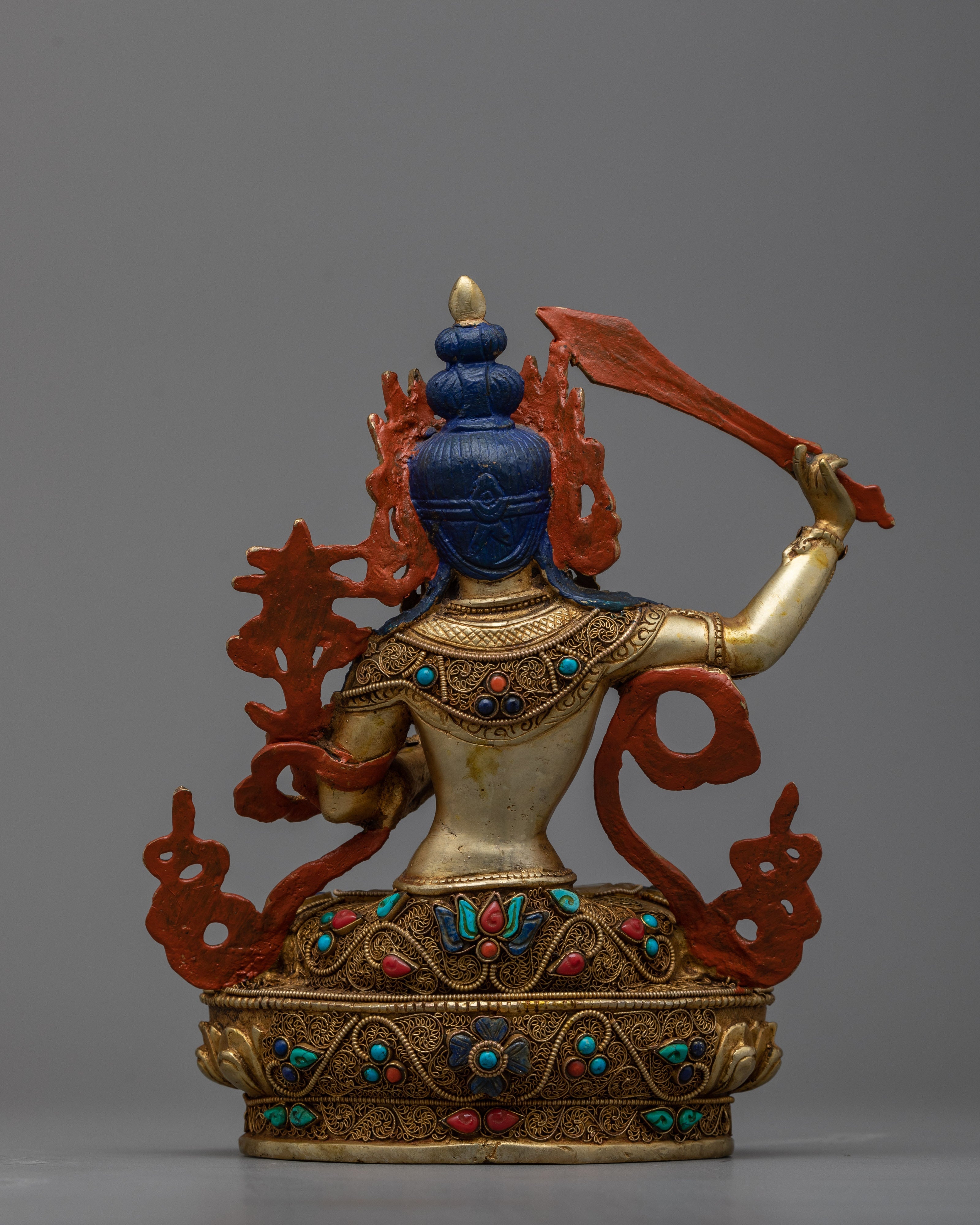 Crystal Manjushri Sadhana Statue | Masterpiece of Buddhist Art for Devotion
