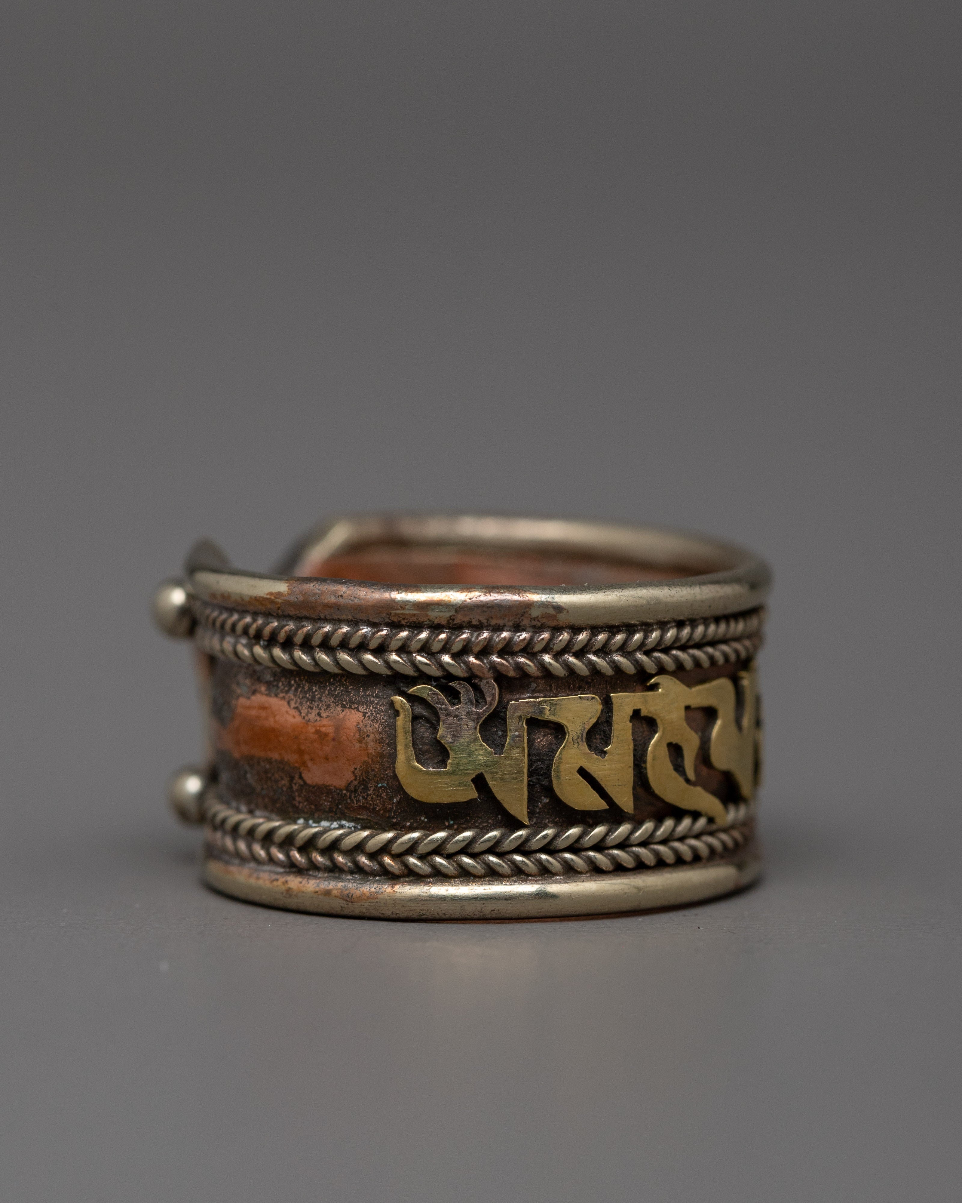 Buddhist Adjustable Ring for Women and Men | Versatile Spiritual Jewelry