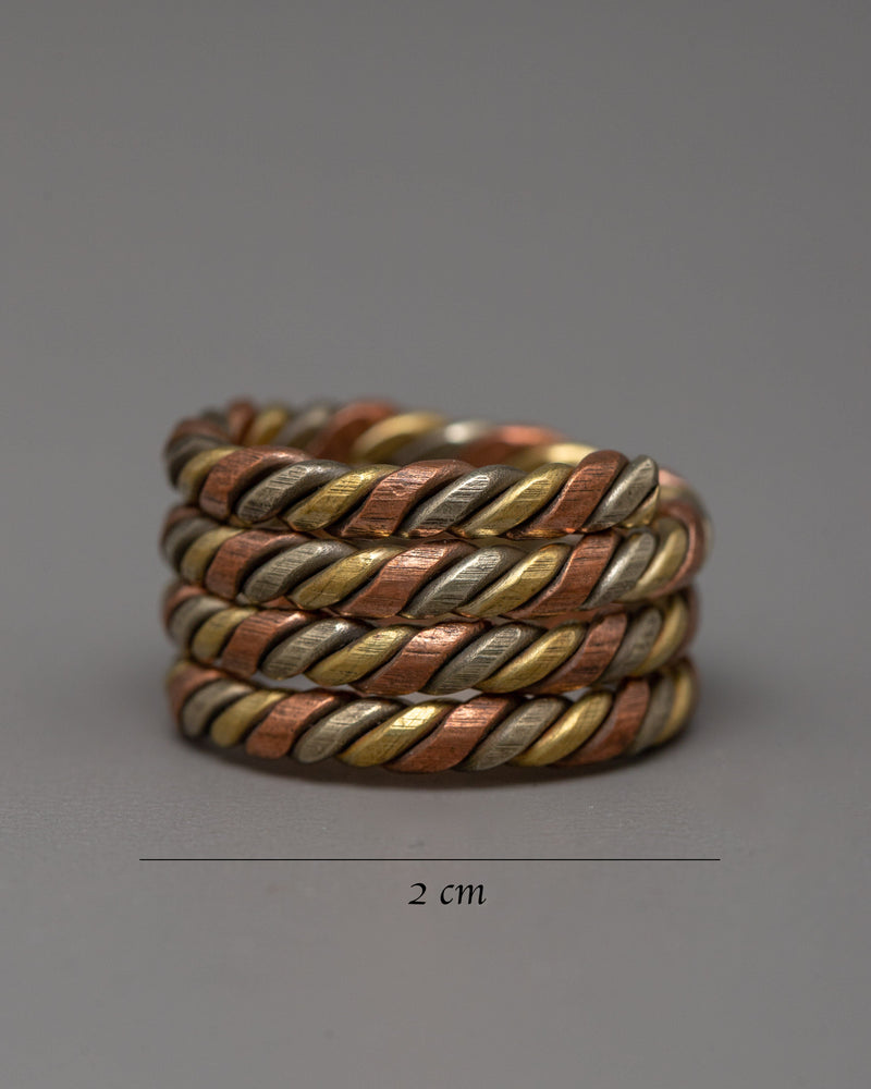 Finger Ring | Unique Artisan Three Metal Design
