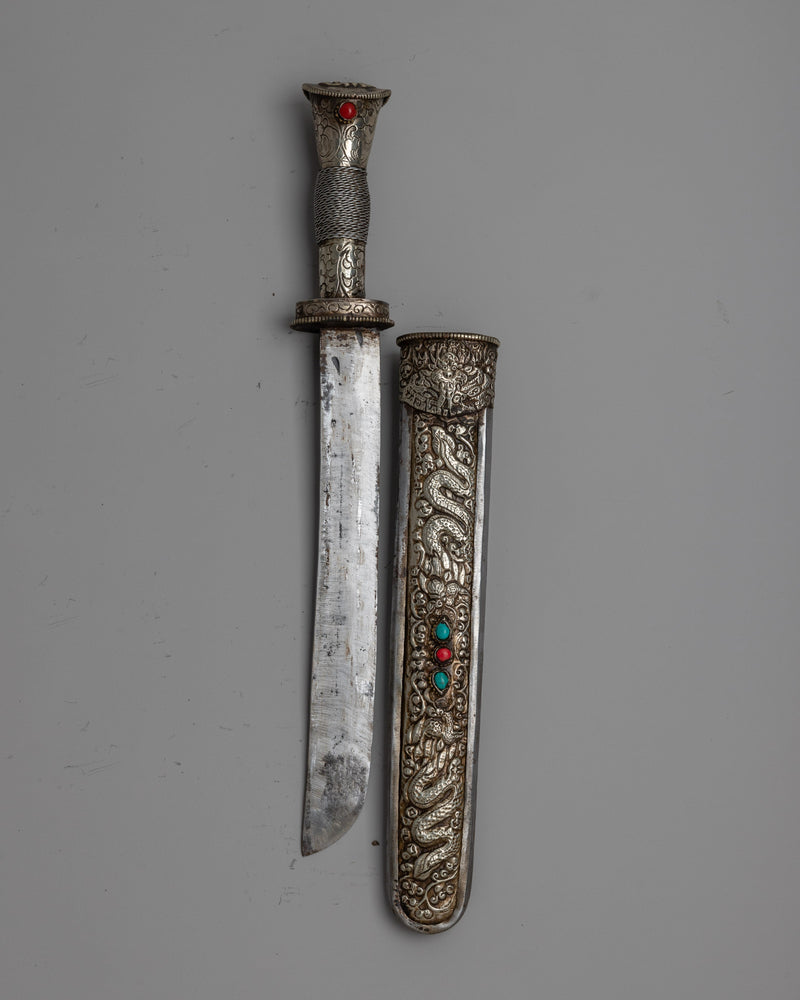 Decorative Tibetan Knife | Handcrafted Art Piece
