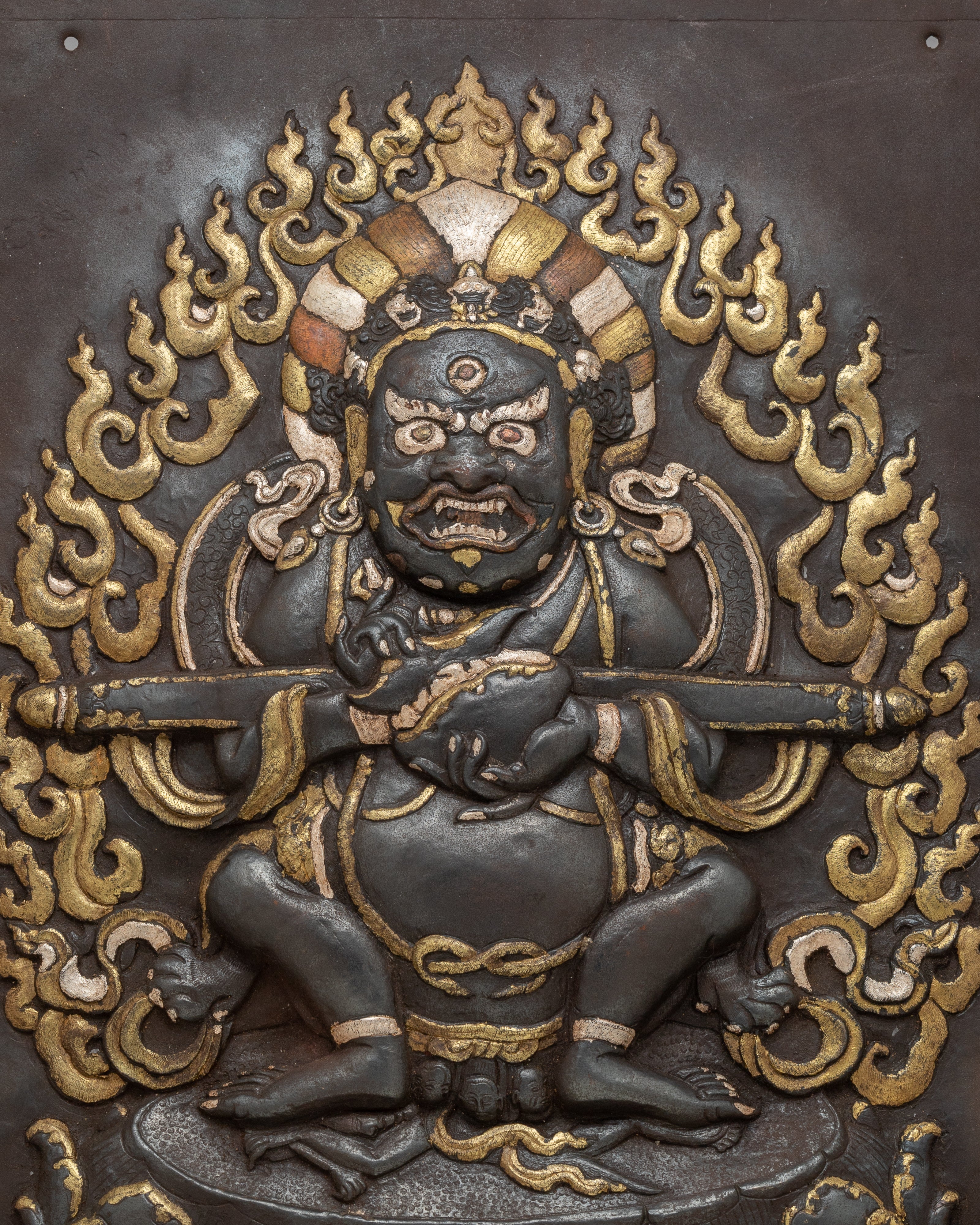 Buddhist Sakya Mahakala Art | Wall Hanging for Spiritual Protection