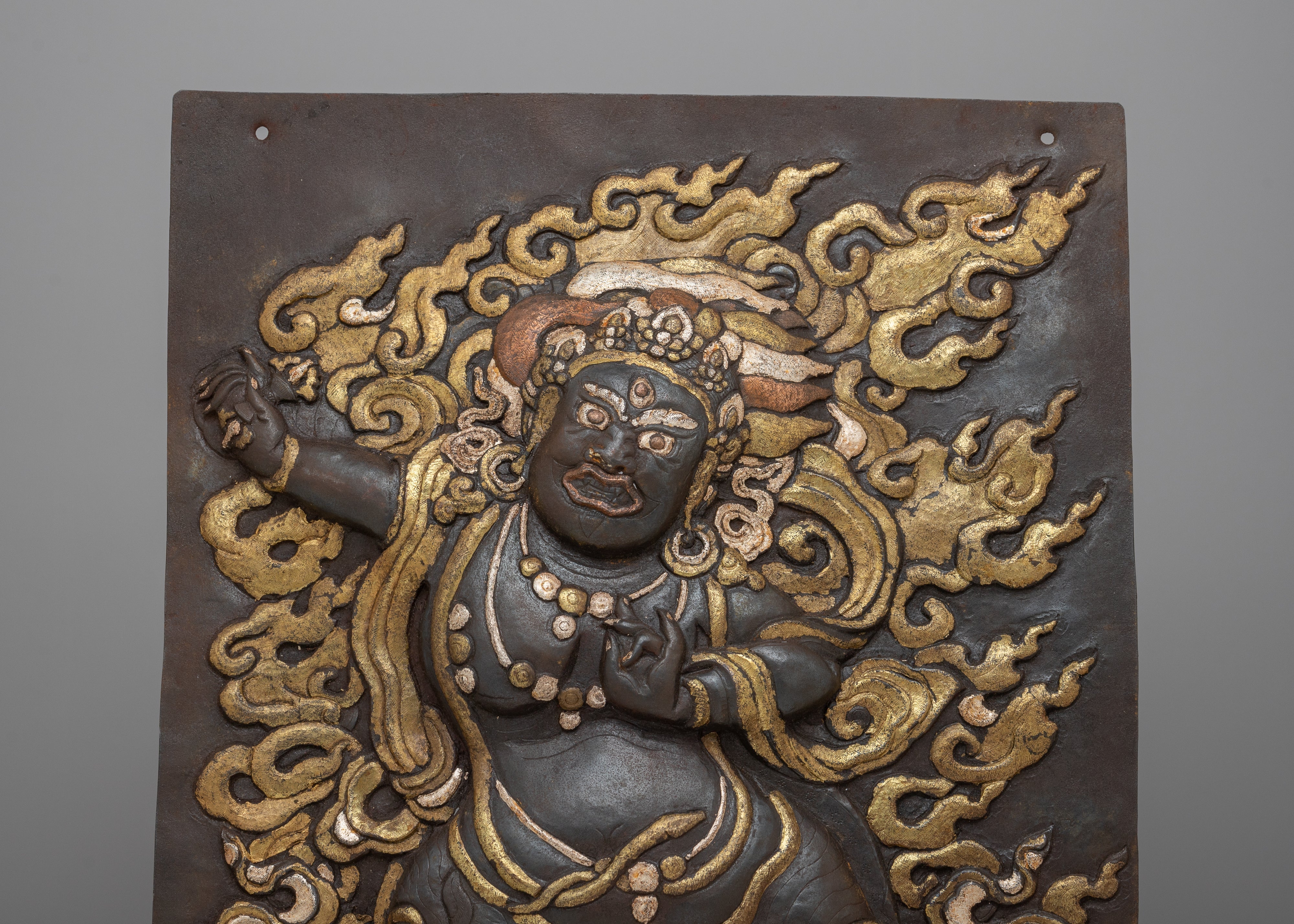 Vajrapani Metal Wall Hanging Thanka | Powerful Buddhist Guardian