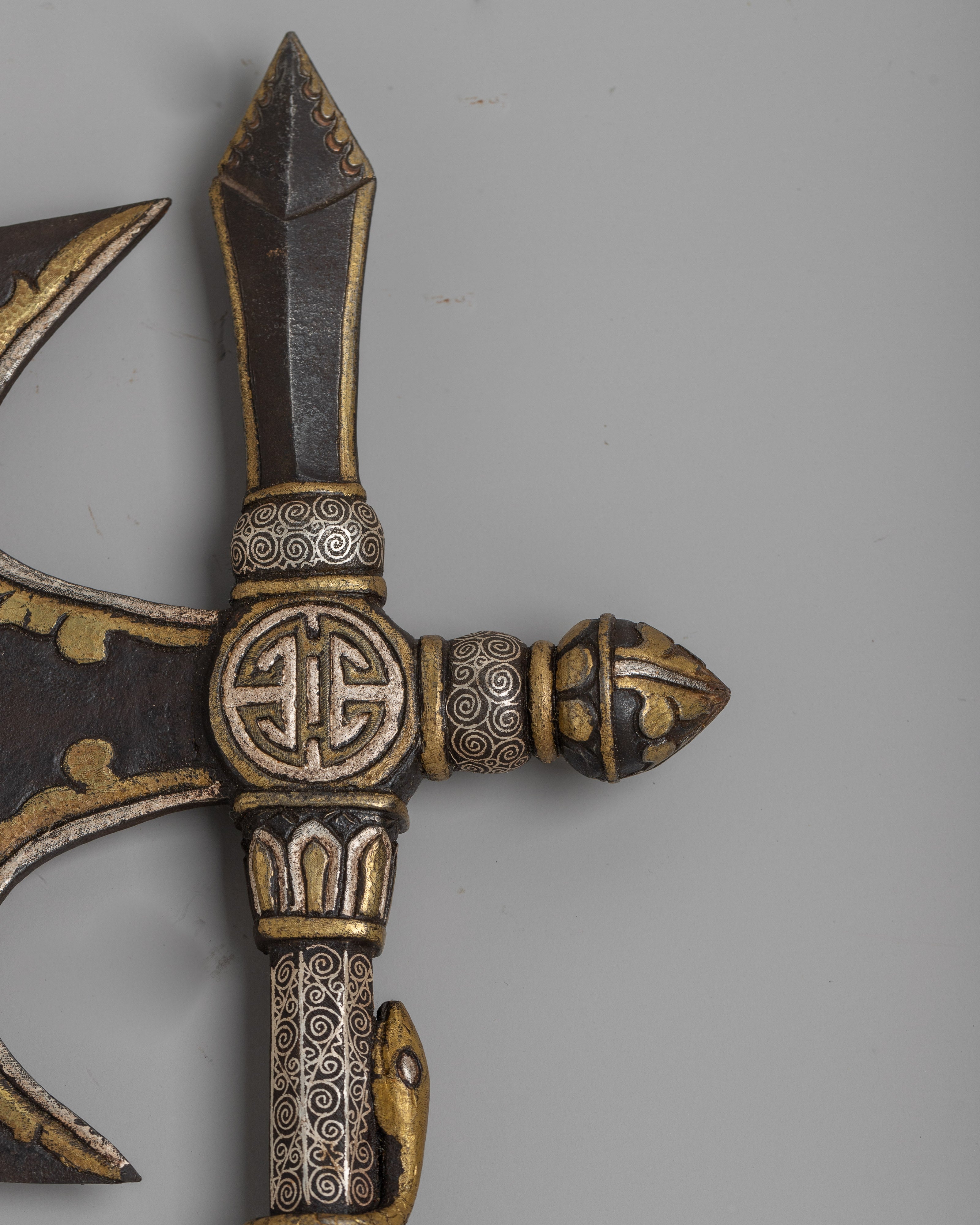 Metal Khatvanga Axe | Symbolic Tibetan Ritual Instrument