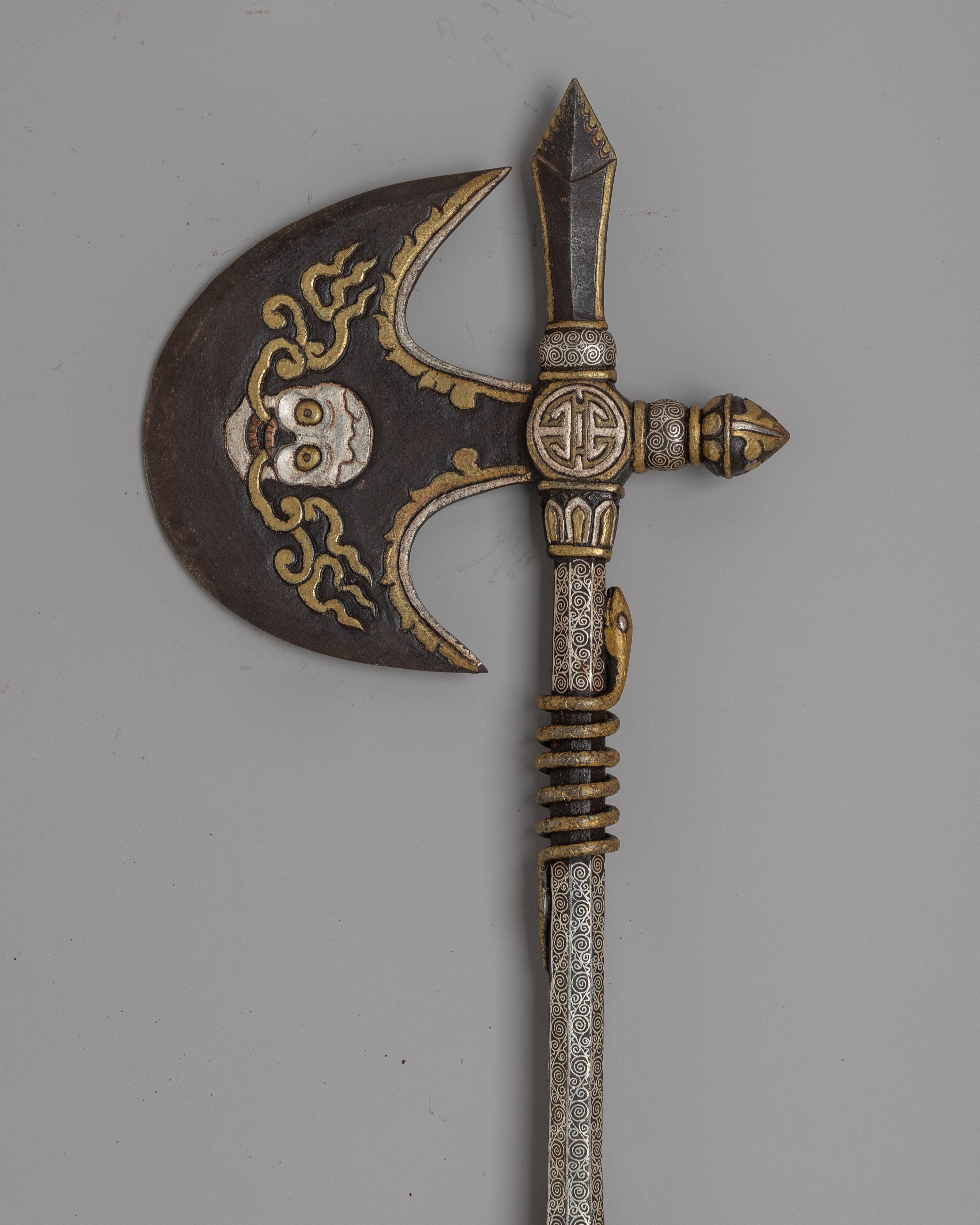 Metal Khatvanga Axe | Symbolic Tibetan Ritual Instrument