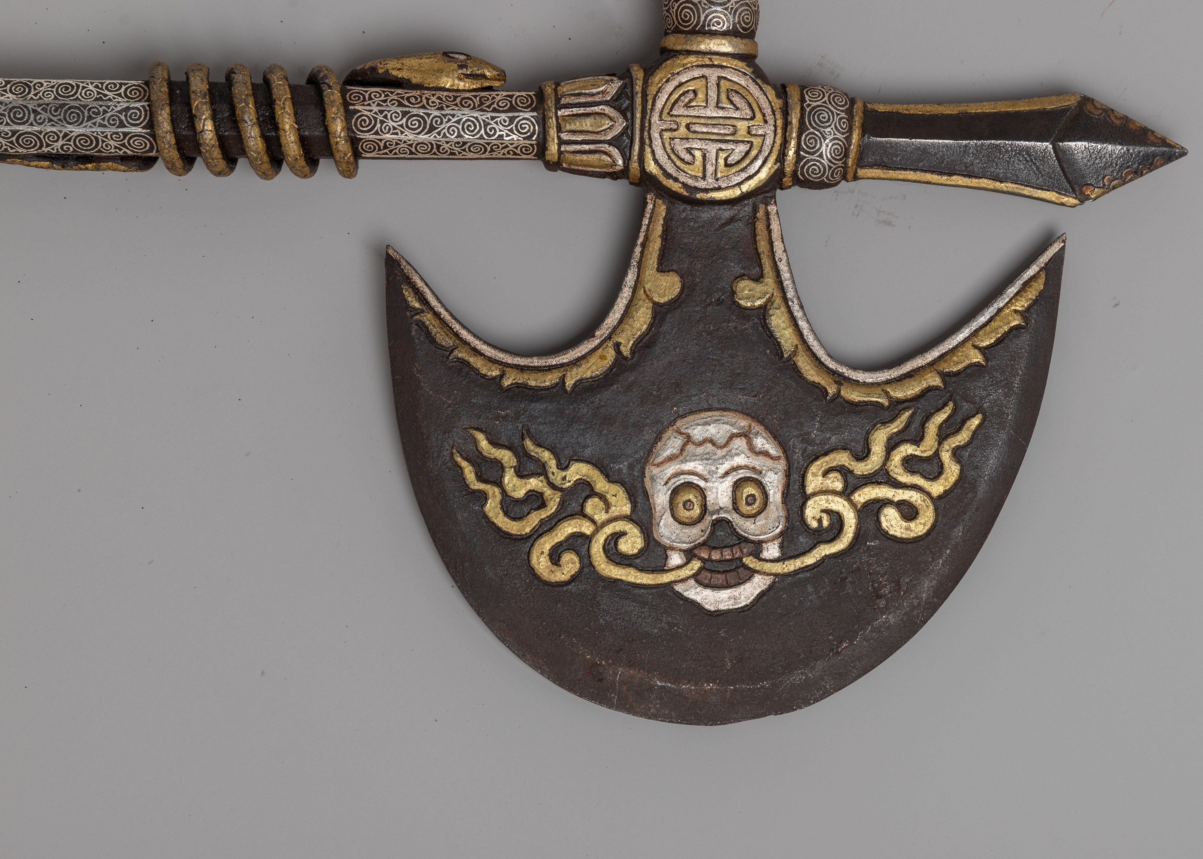 Metal Khatvanga Axe | Symbolic Tibetan Ritual Instrument