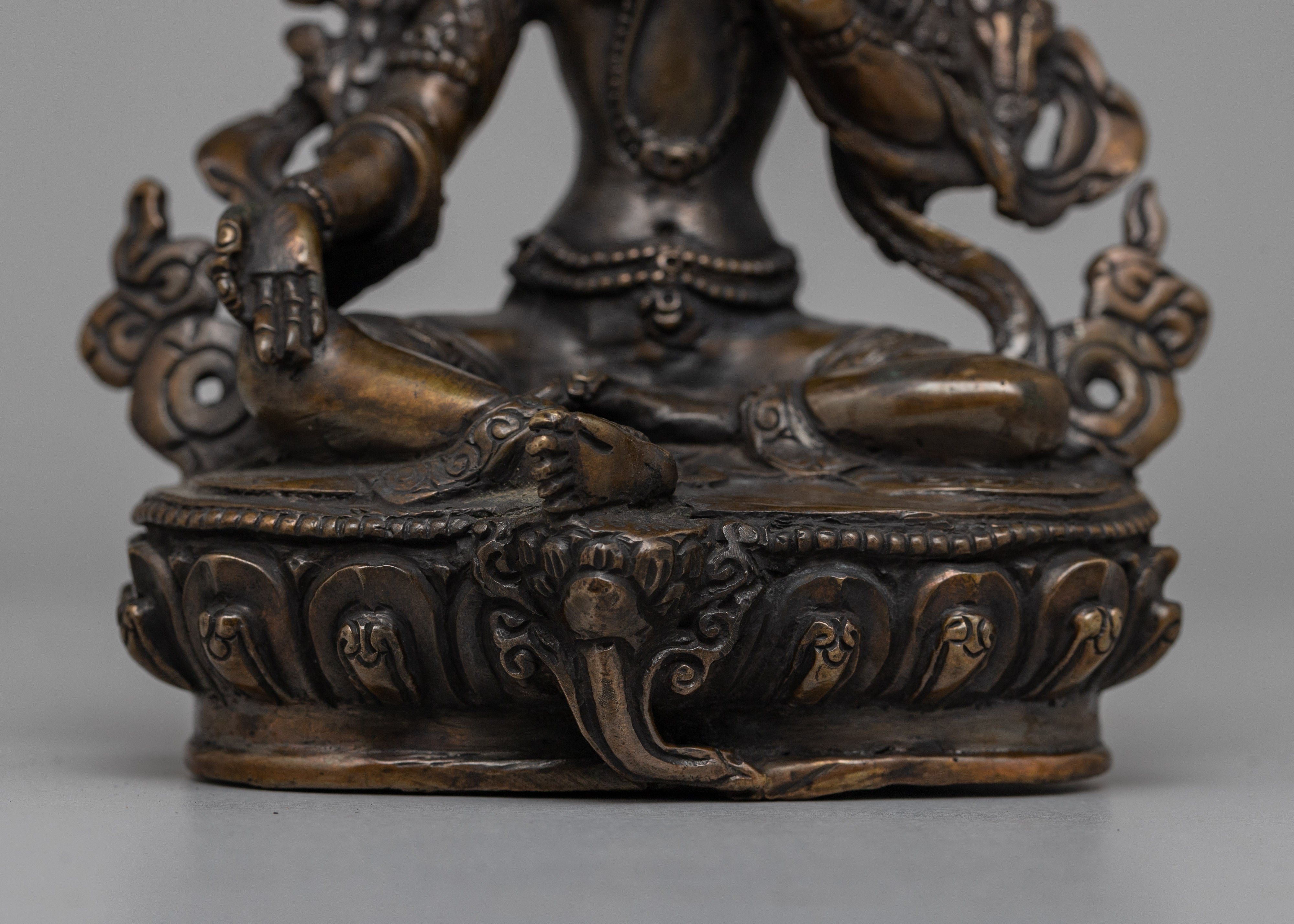 Green Tara Oxidized Statue | Exquisite Symbol of Compassion