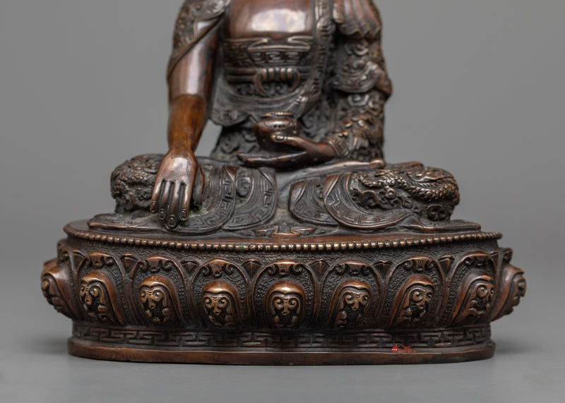 Oxidized Shakyamuni Buddha Statue | Timeless Meditation Decor