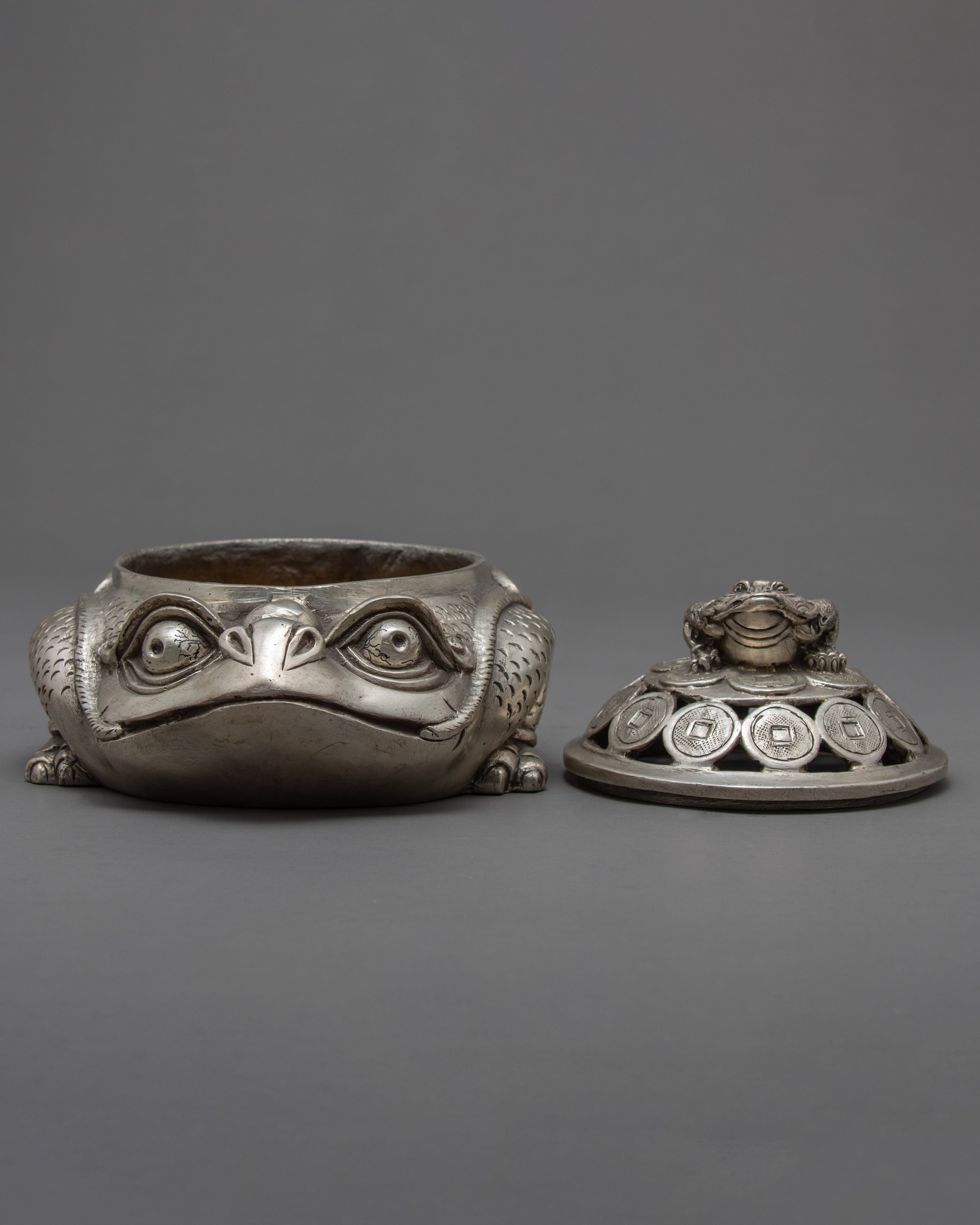 Frog Incense Burner | Silver Plated | Gifts for Buddhists