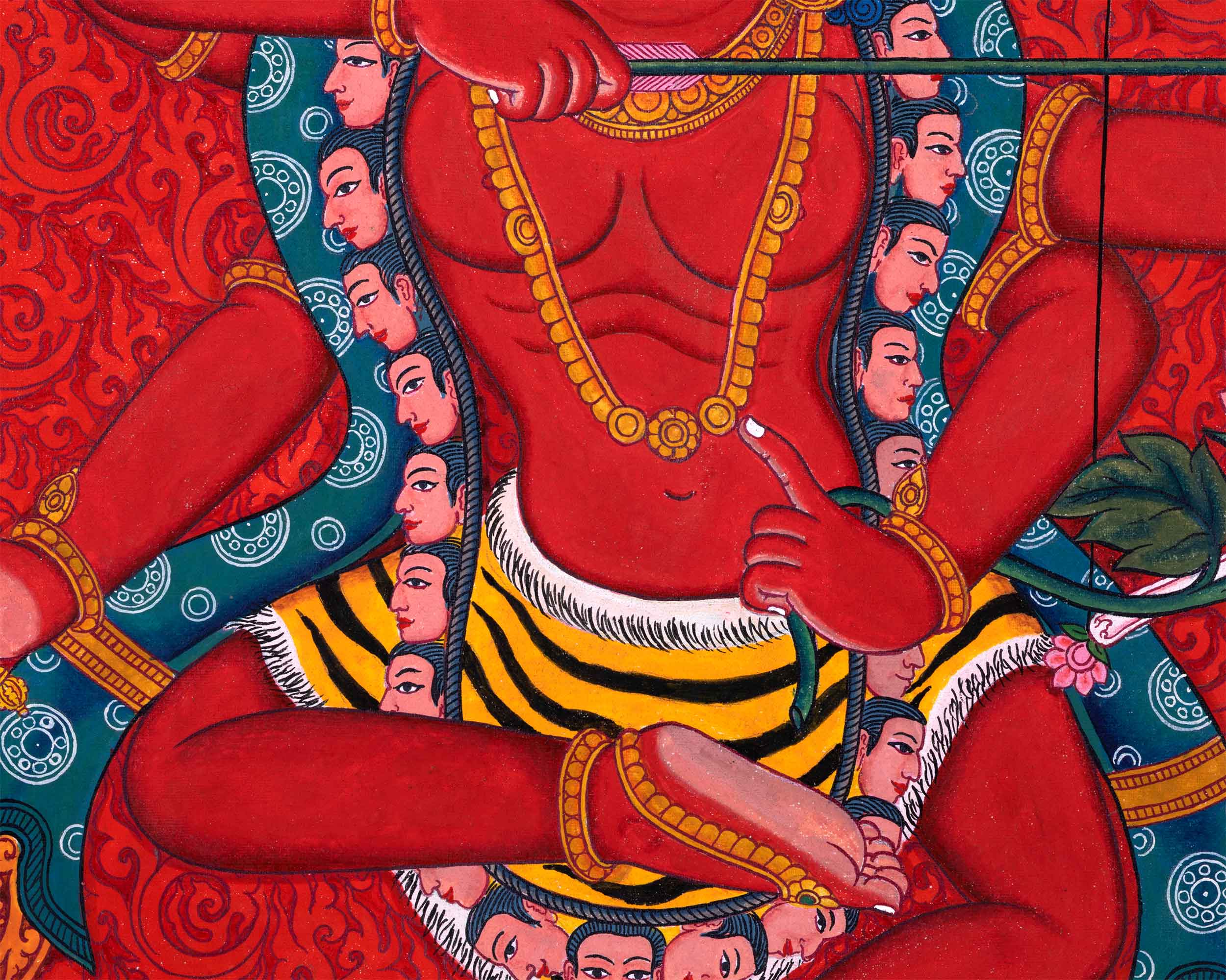 Traditional Style Nepali Art Print Of Kurukulla Goddess | Newari Pauba Print For Dakini