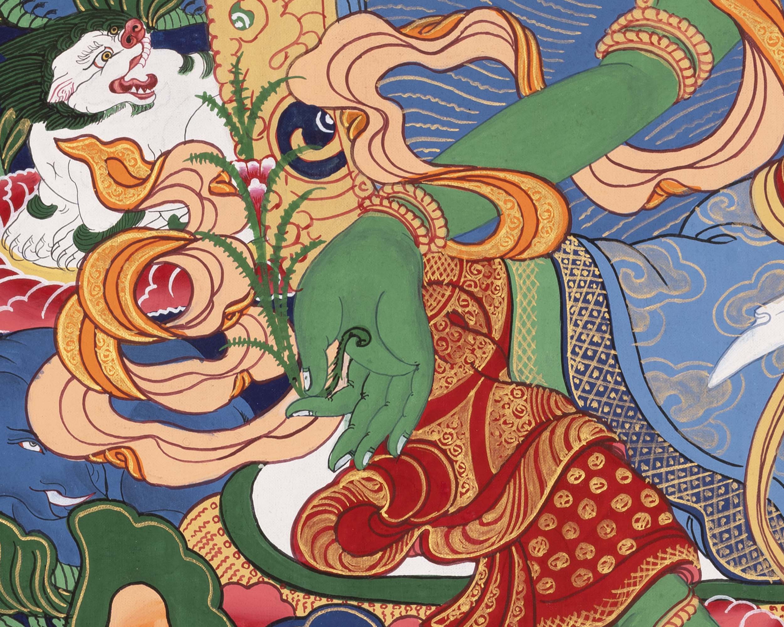 Green Tara Thangka | Wall Decor Painting