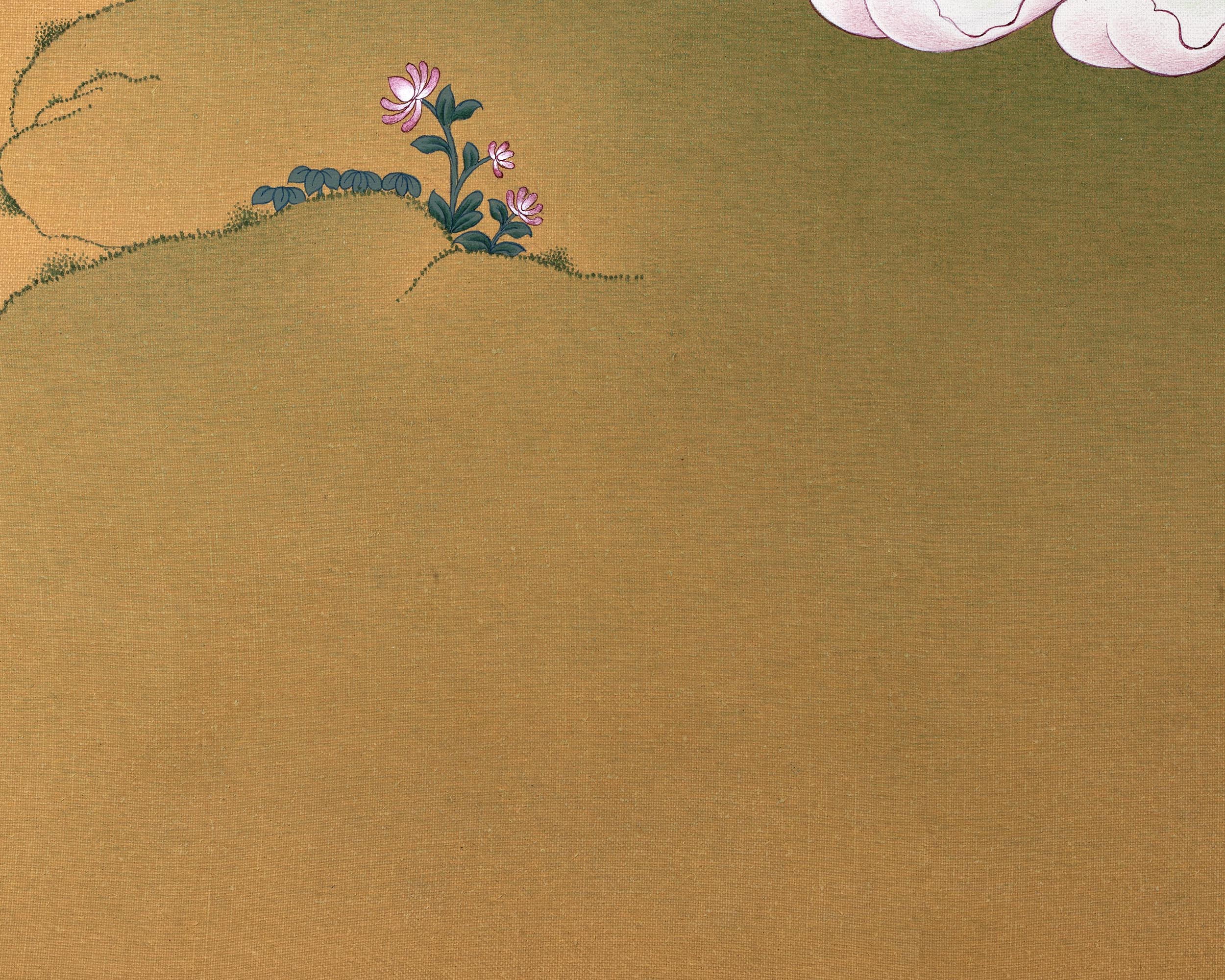 Shakyamuni Buddha, Vajrayana Thangka, Tibetan Thangka in Natural Stone Colors