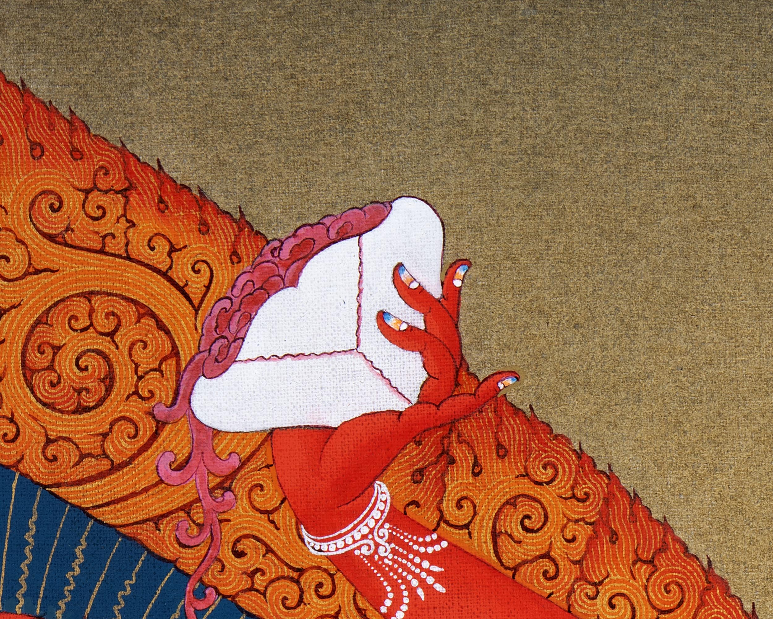 Red Vajrayogini Thangka | Wrathful Deity | Dakini Art Painting