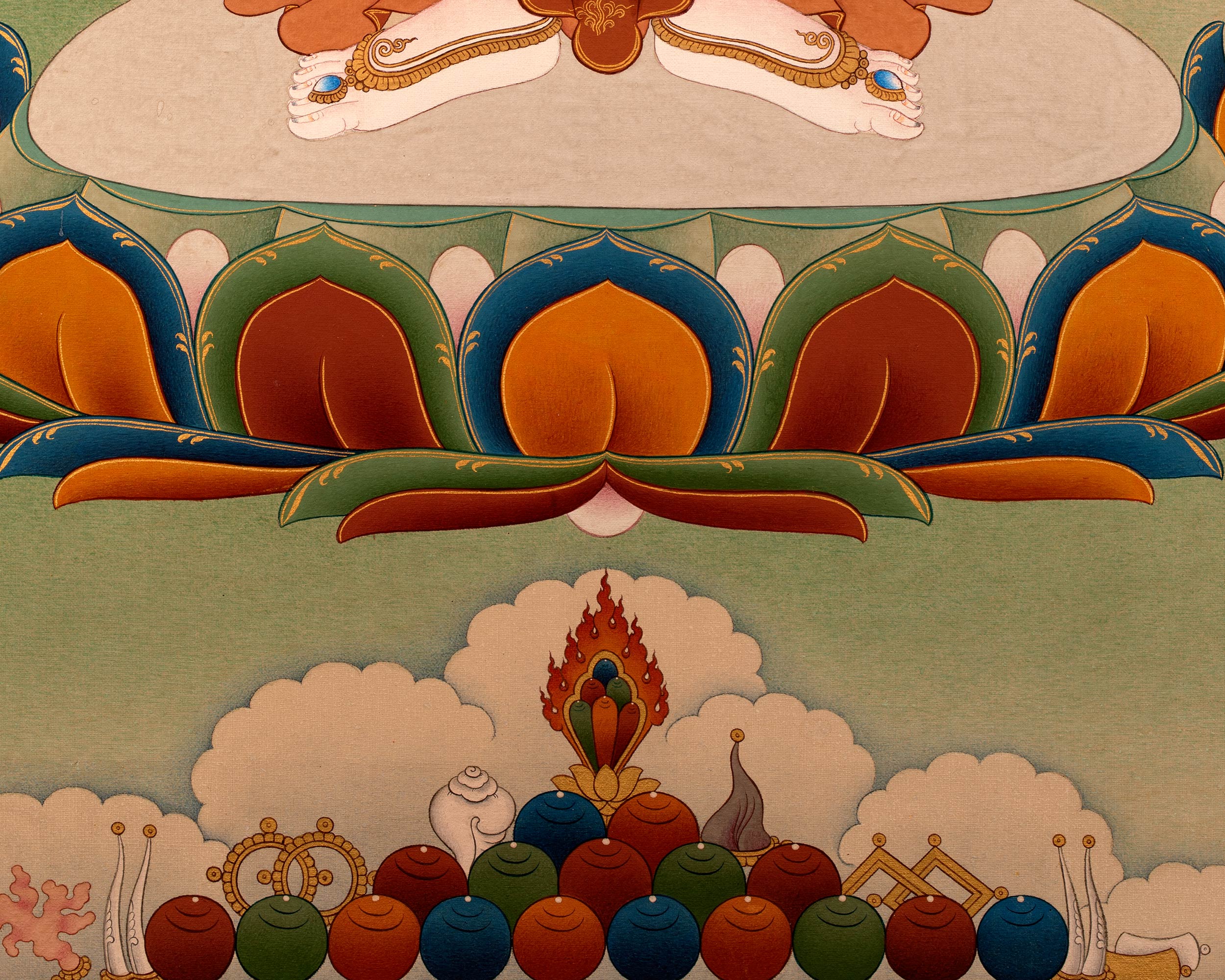Standing Chenrezig Thangka Print | Bodhisattva Art Print