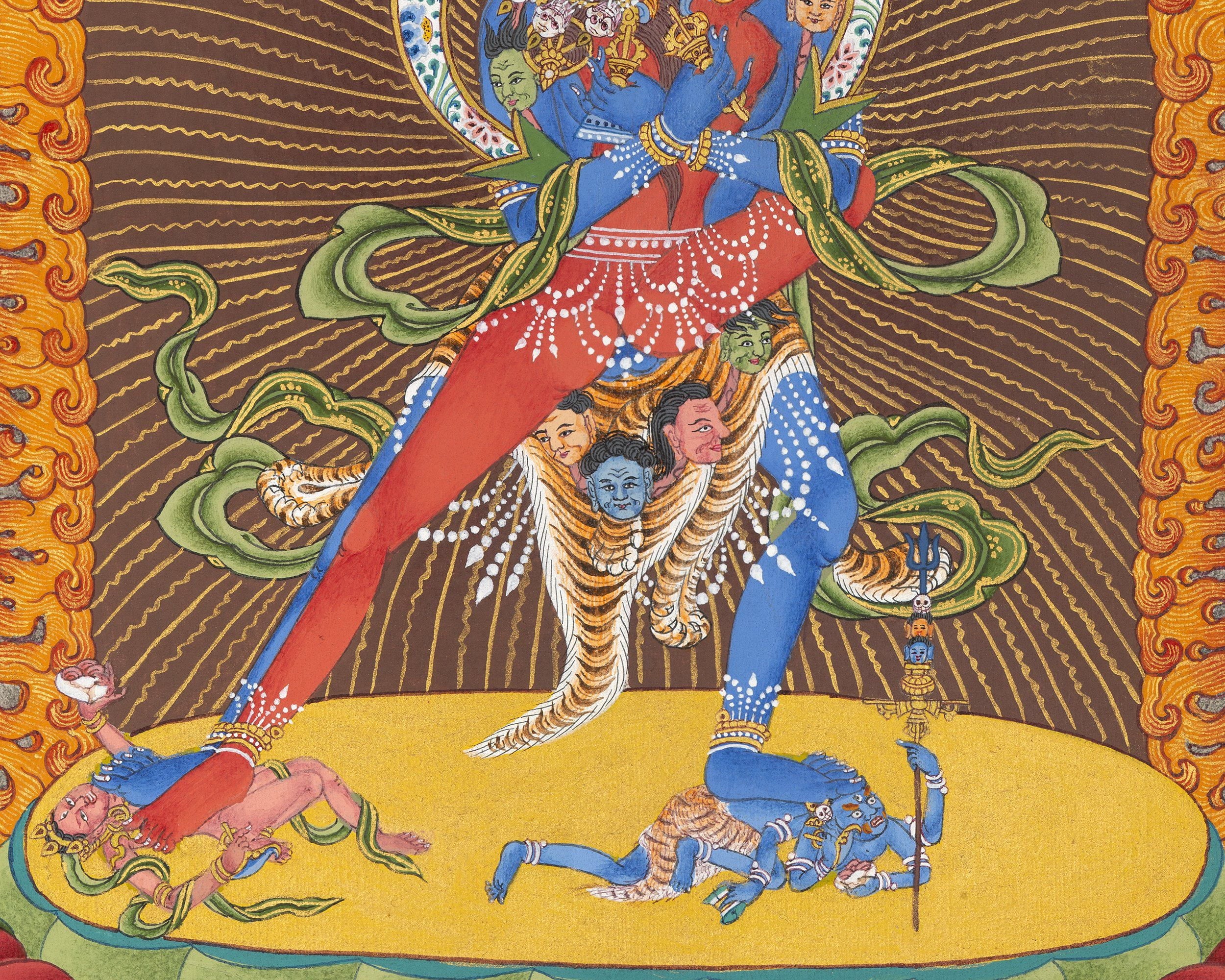 Two Armed Chakrasamvara Thangka | Vajravarahi | Khorlo Demchok | Meditational Yidam Deity