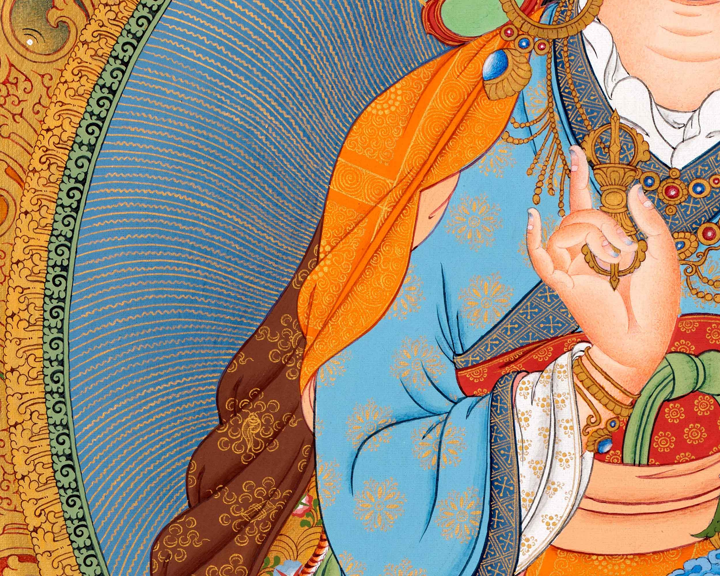 Guru Rinpoche Print Thangka | Tibetan Canvas Print