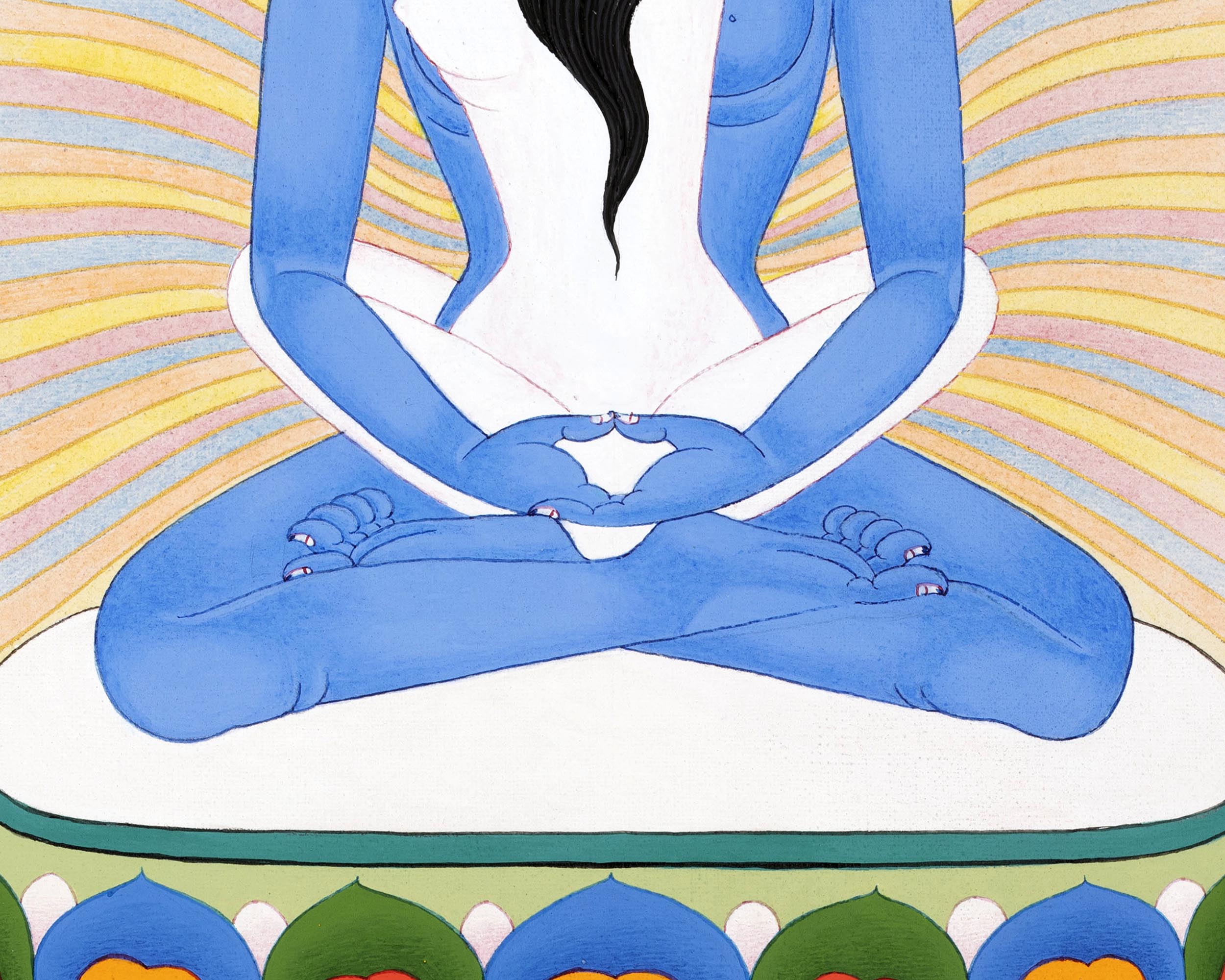 Samantabhadra with Consort | Traditionally Hand Painted Buddhist Thangka